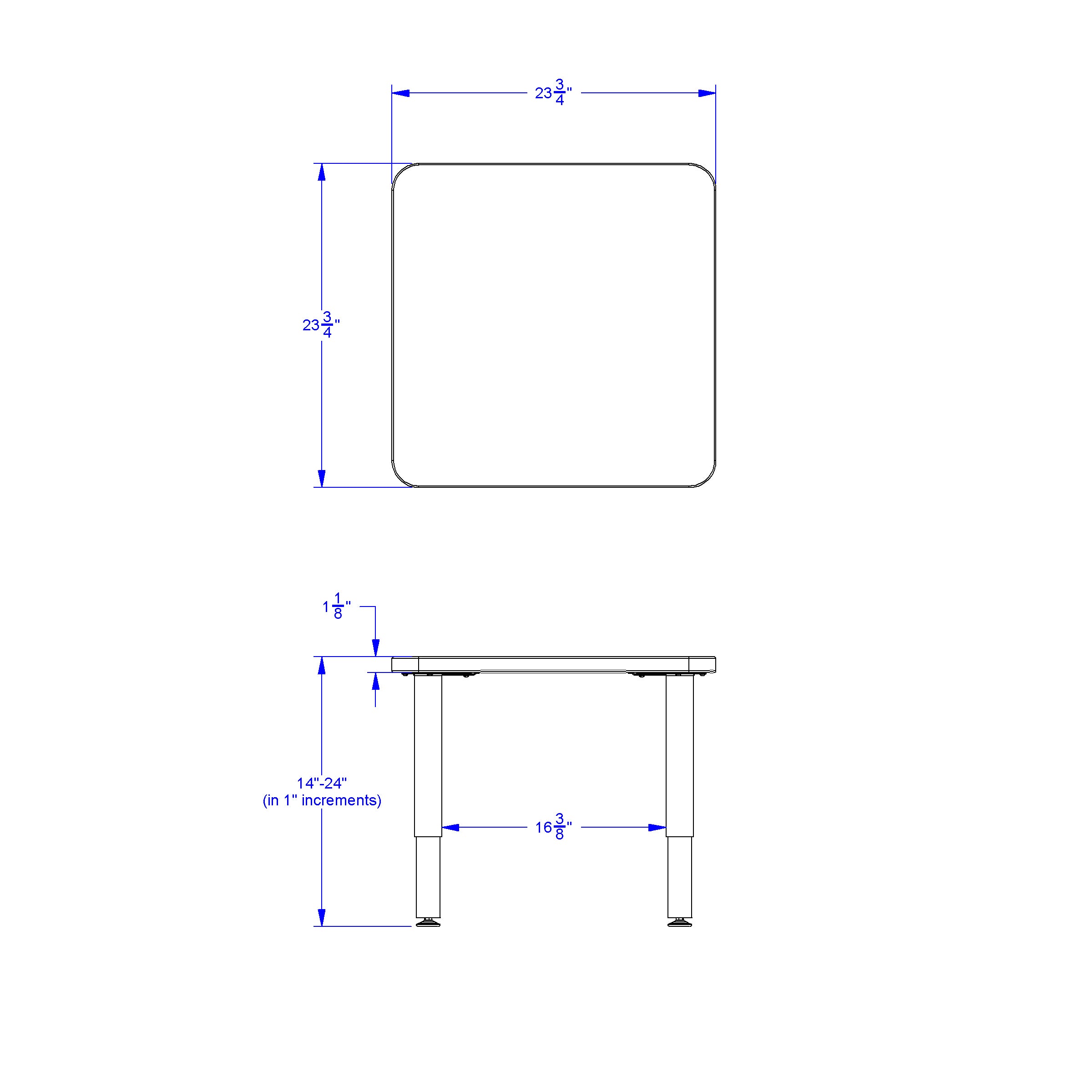 Jonti-Craft® Purpose+ Square Table - 24" x 24"