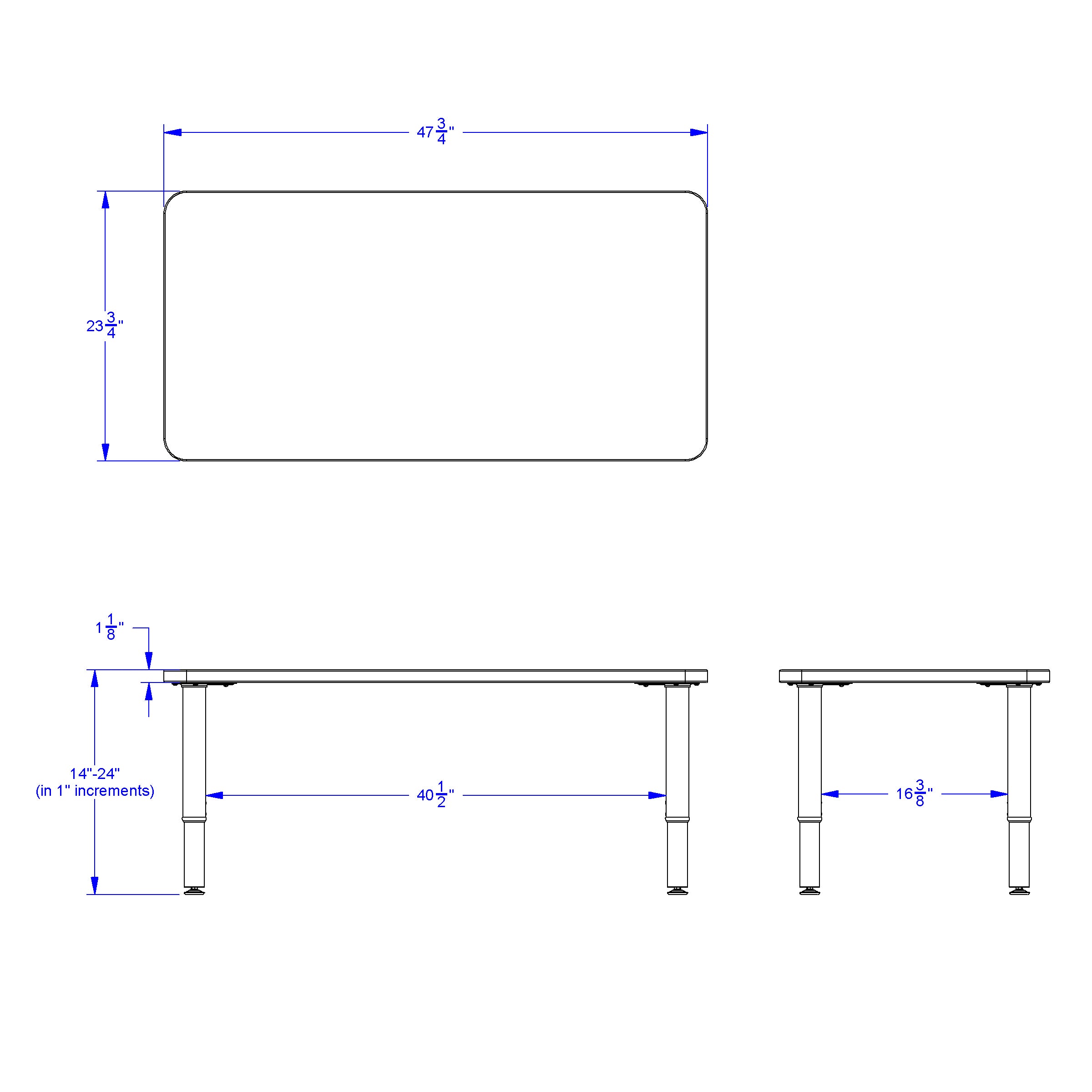 Jonti-Craft® Purpose+ Rectangle Table - 24" x 48"