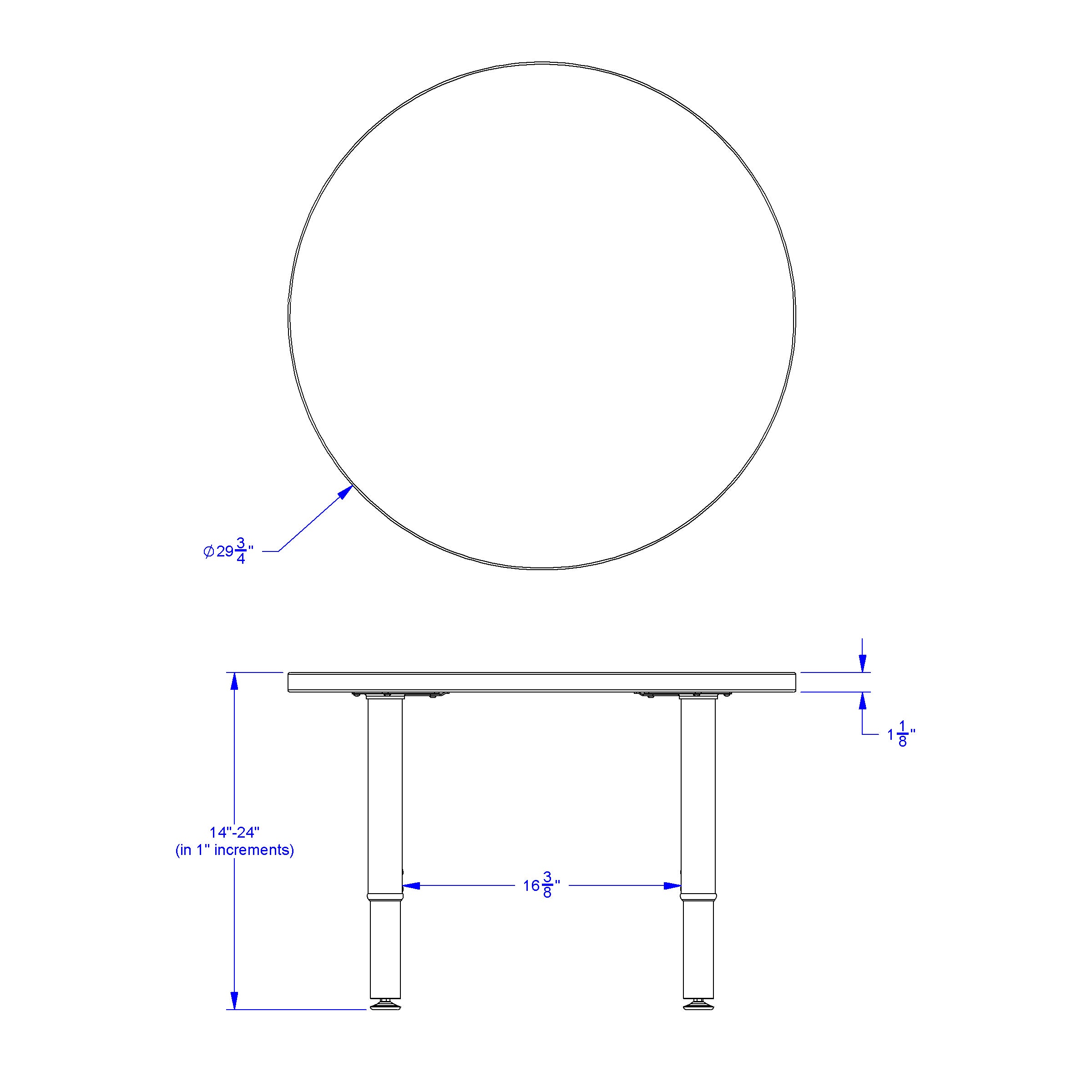 Jonti-Craft® Purpose+ Round Table - 30" Diameter