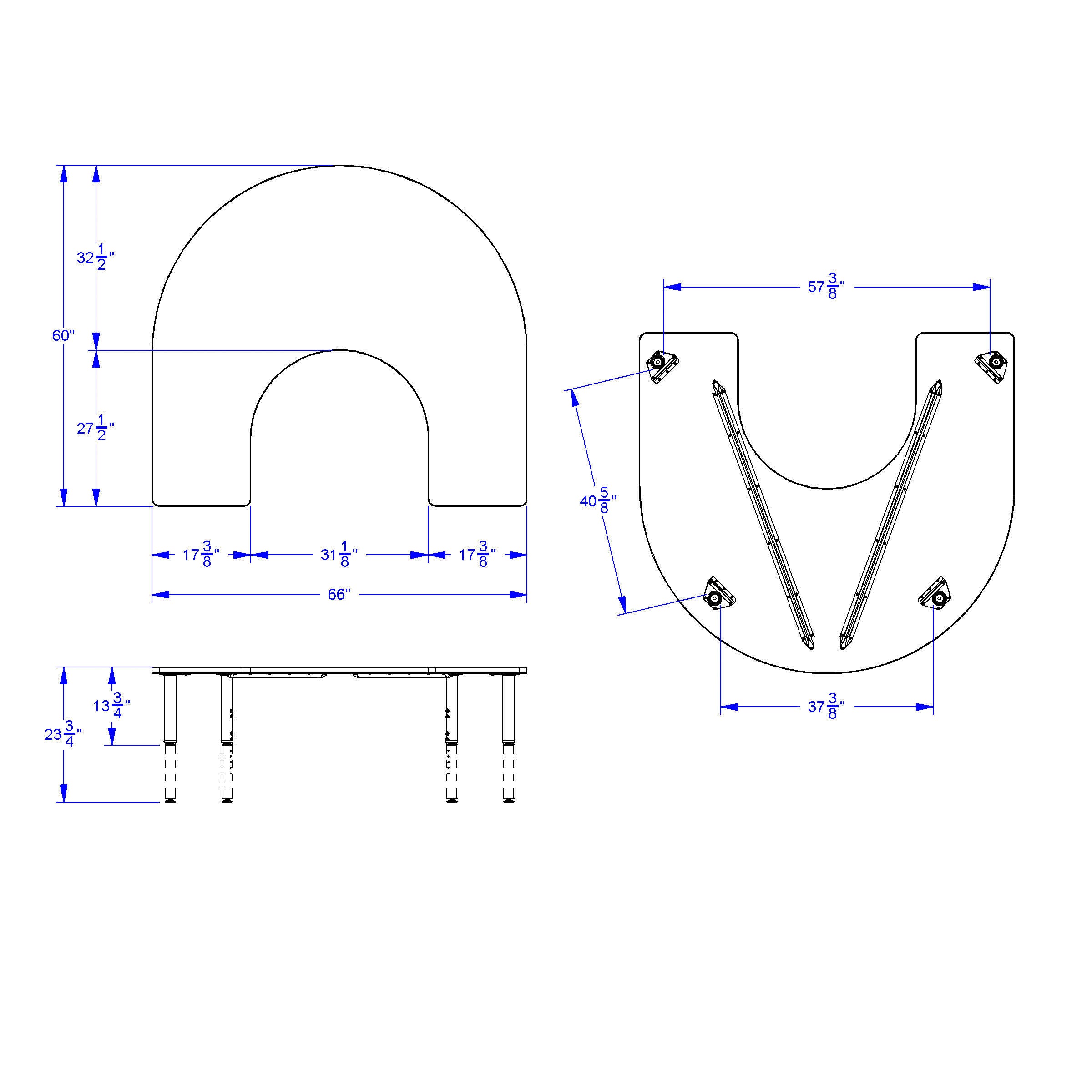 Jonti-Craft® Purpose+ Horseshoe Table