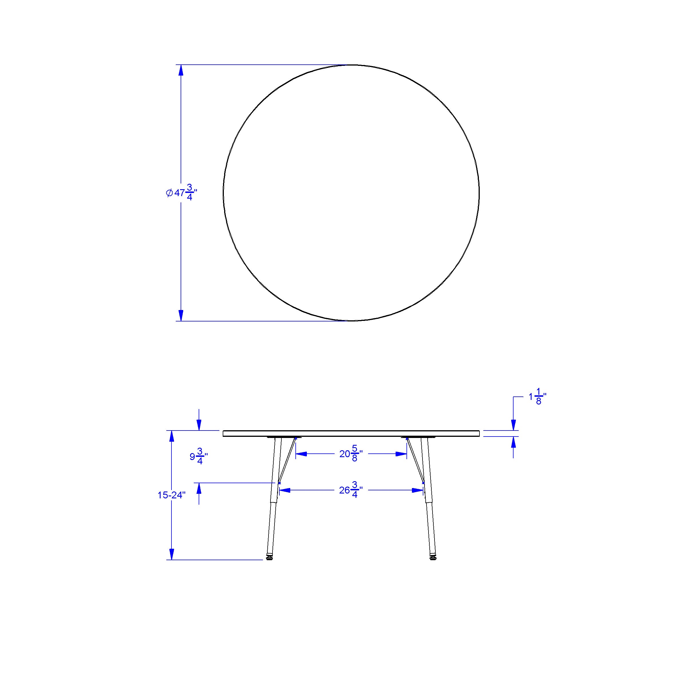 Berries® Round Activity Table - 48" Diameter, E-height - Freckled Gray/Key Lime/Gray
