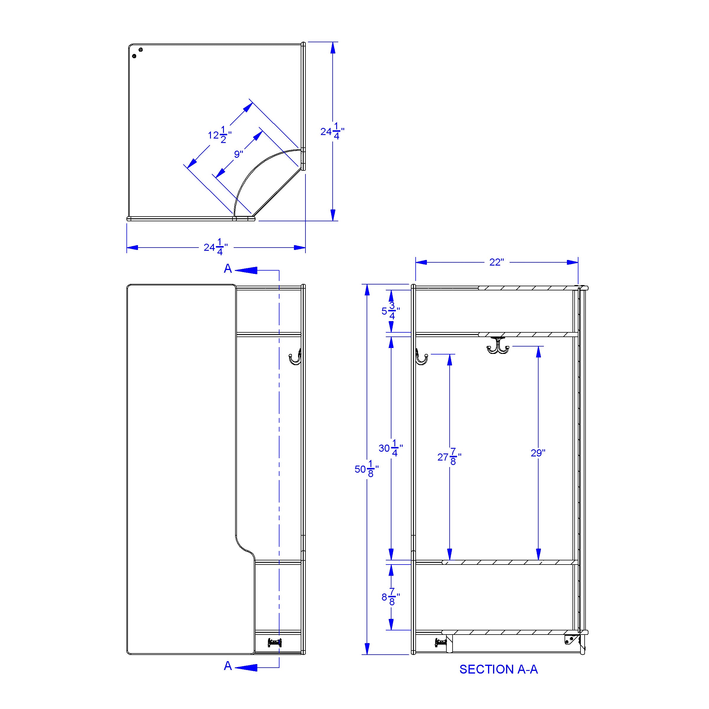 Jonti-Craft® Corner Coat Locker with Step