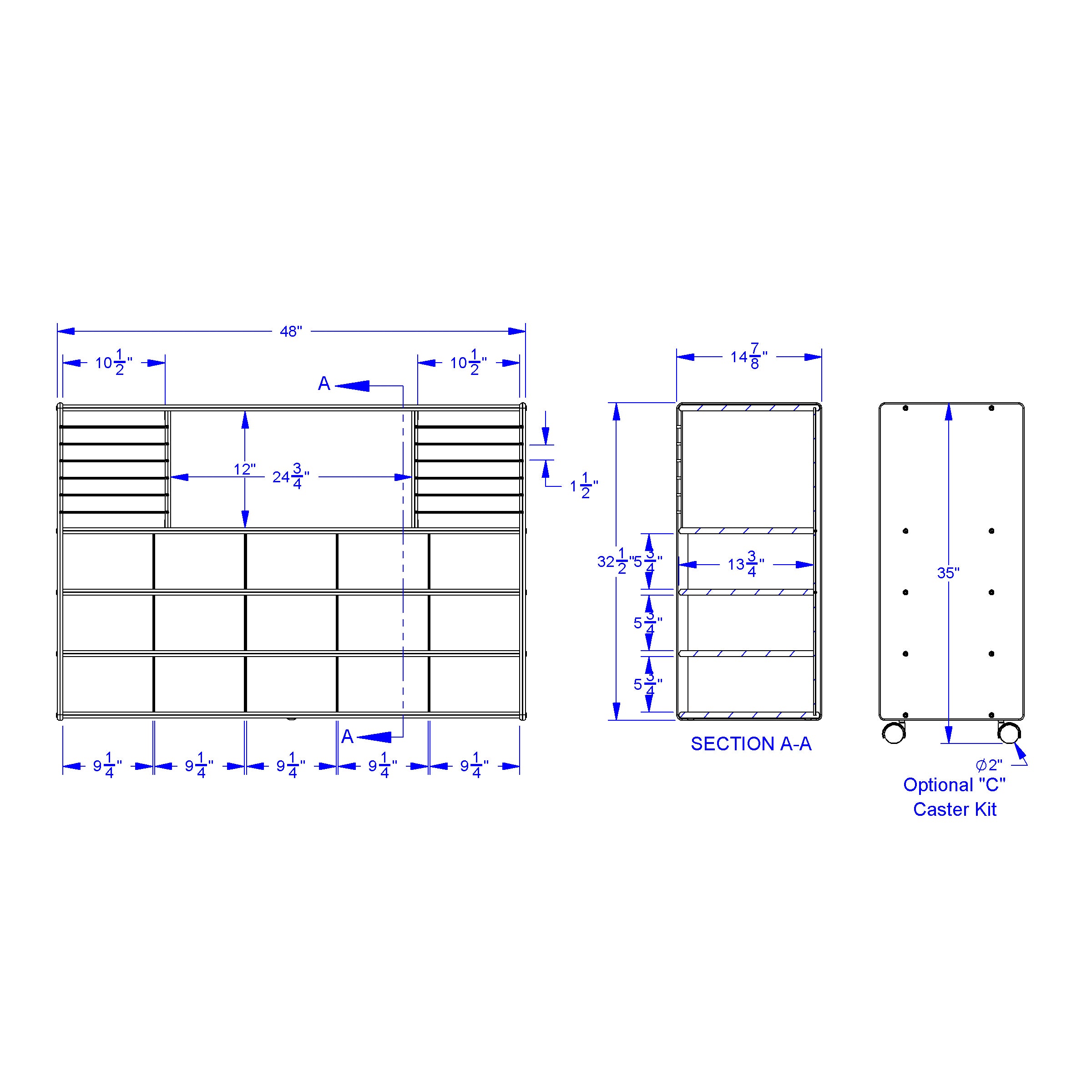 Young Time® Sectional Cubbie-Tray Storage - without Bins
