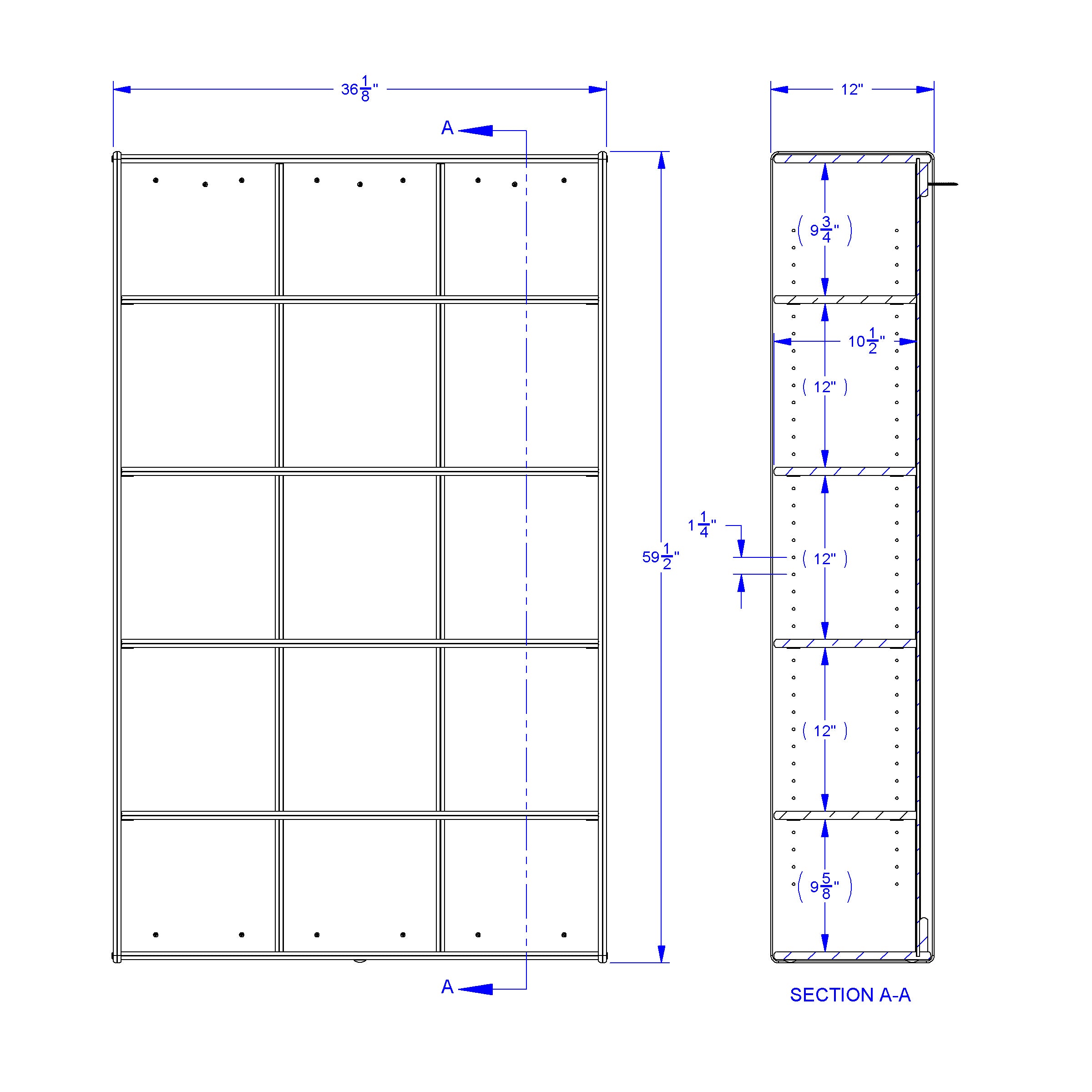 Young Time® Tall Adjustable Shelf Bookcase