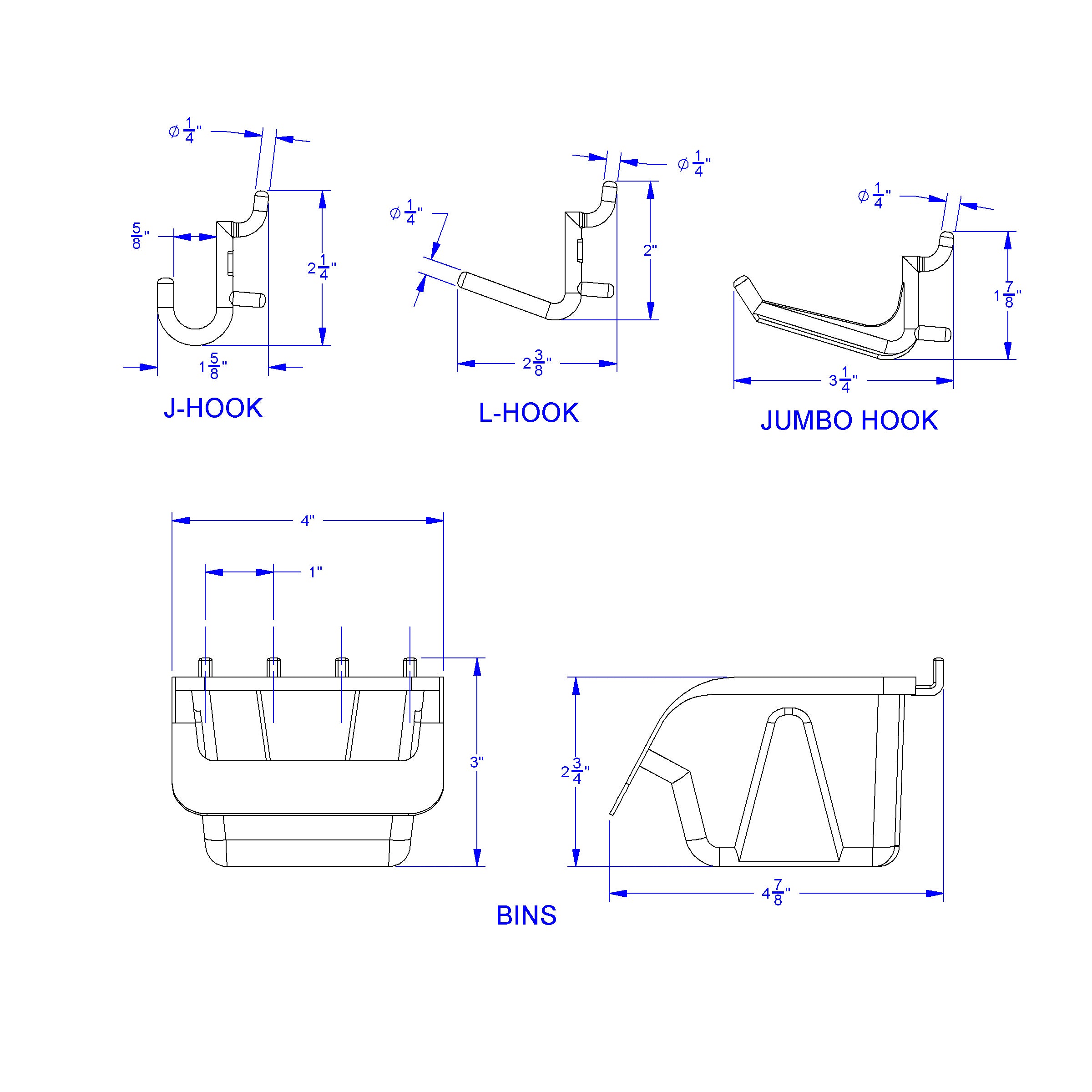 Jonti-Craft® Pegboard Hooks & Bins - 43 Piece Set