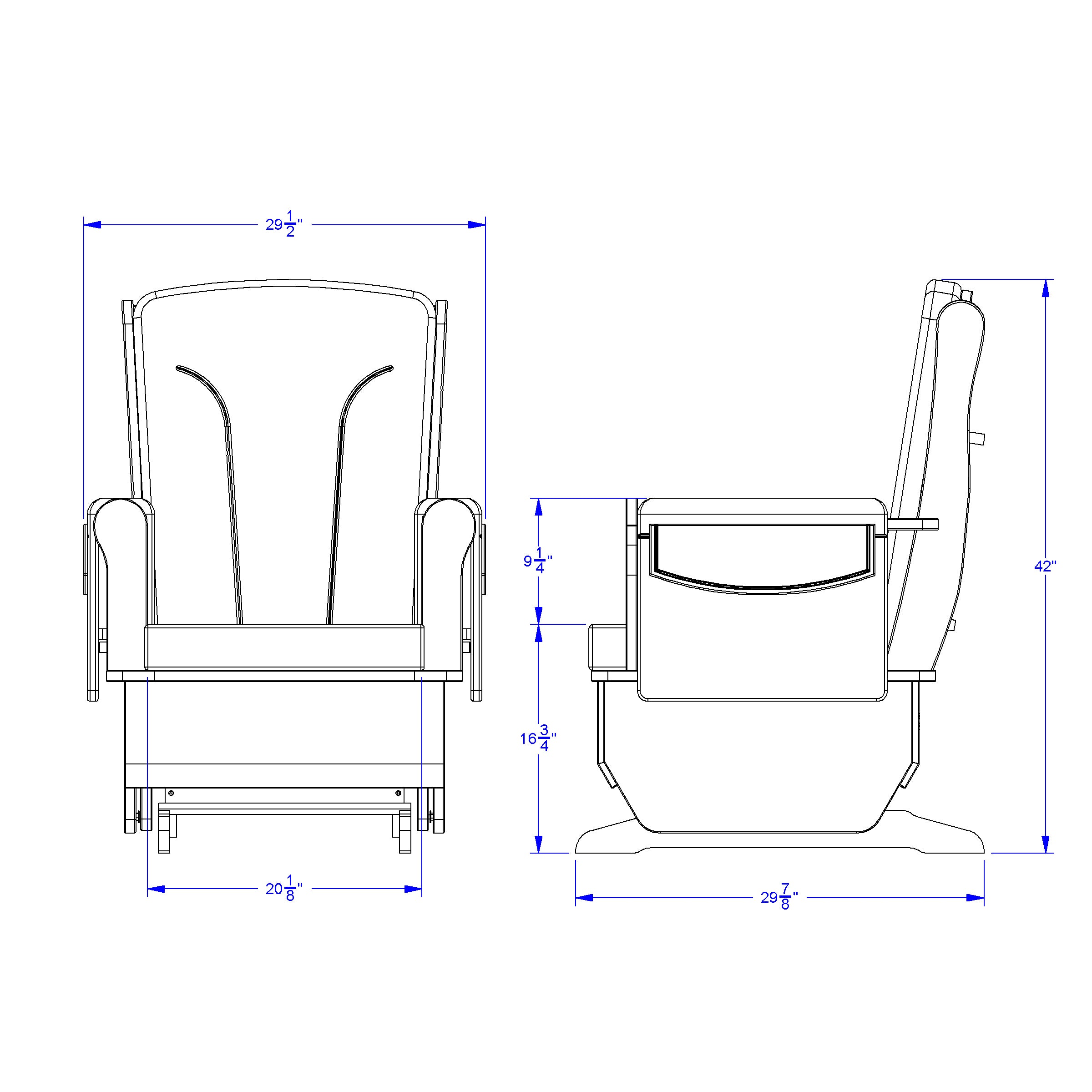 Jonti-Craft® Glider Rocker - Blue Cushions