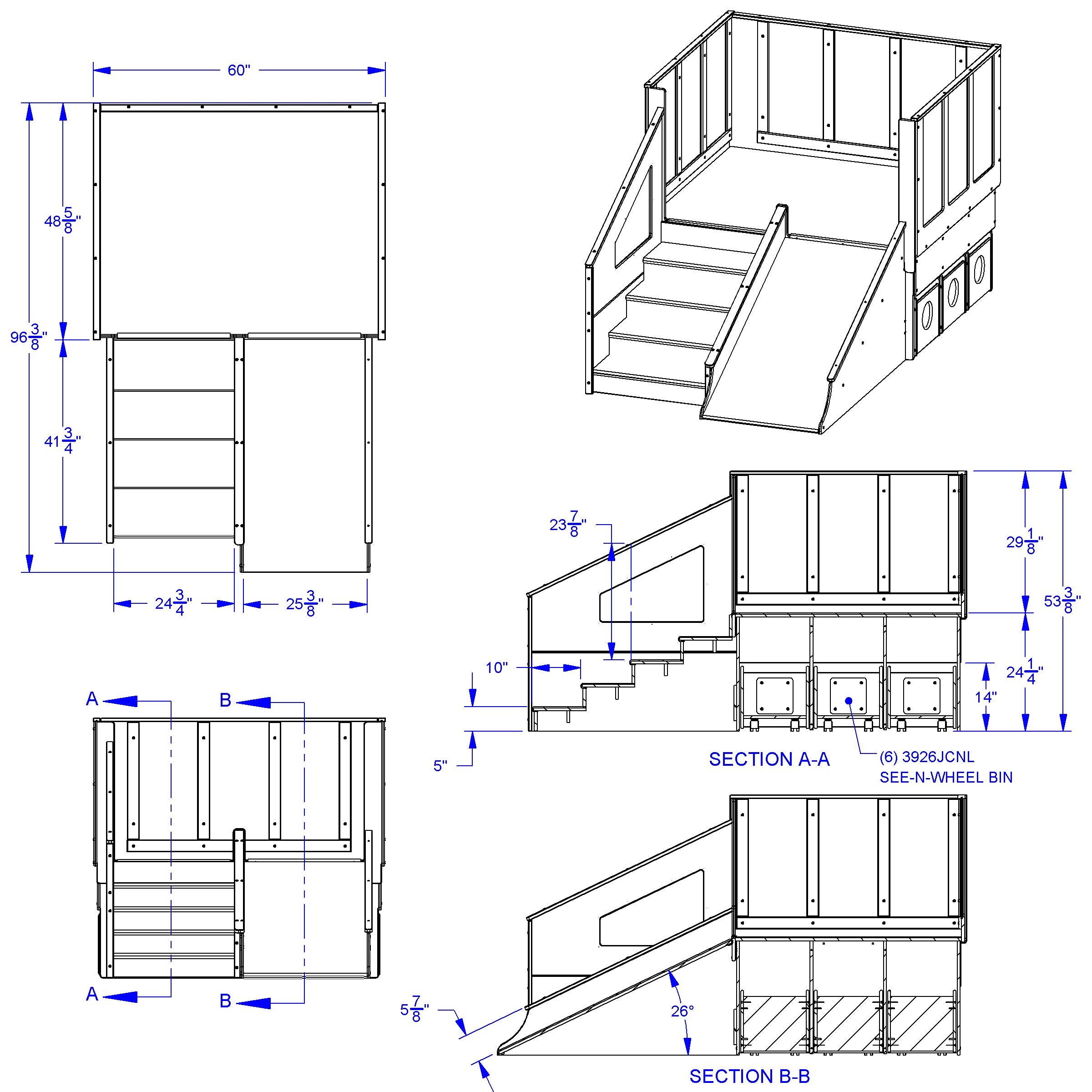 Jonti-Craft® Tiny Tots Loft - 12-24 Months - with Bins