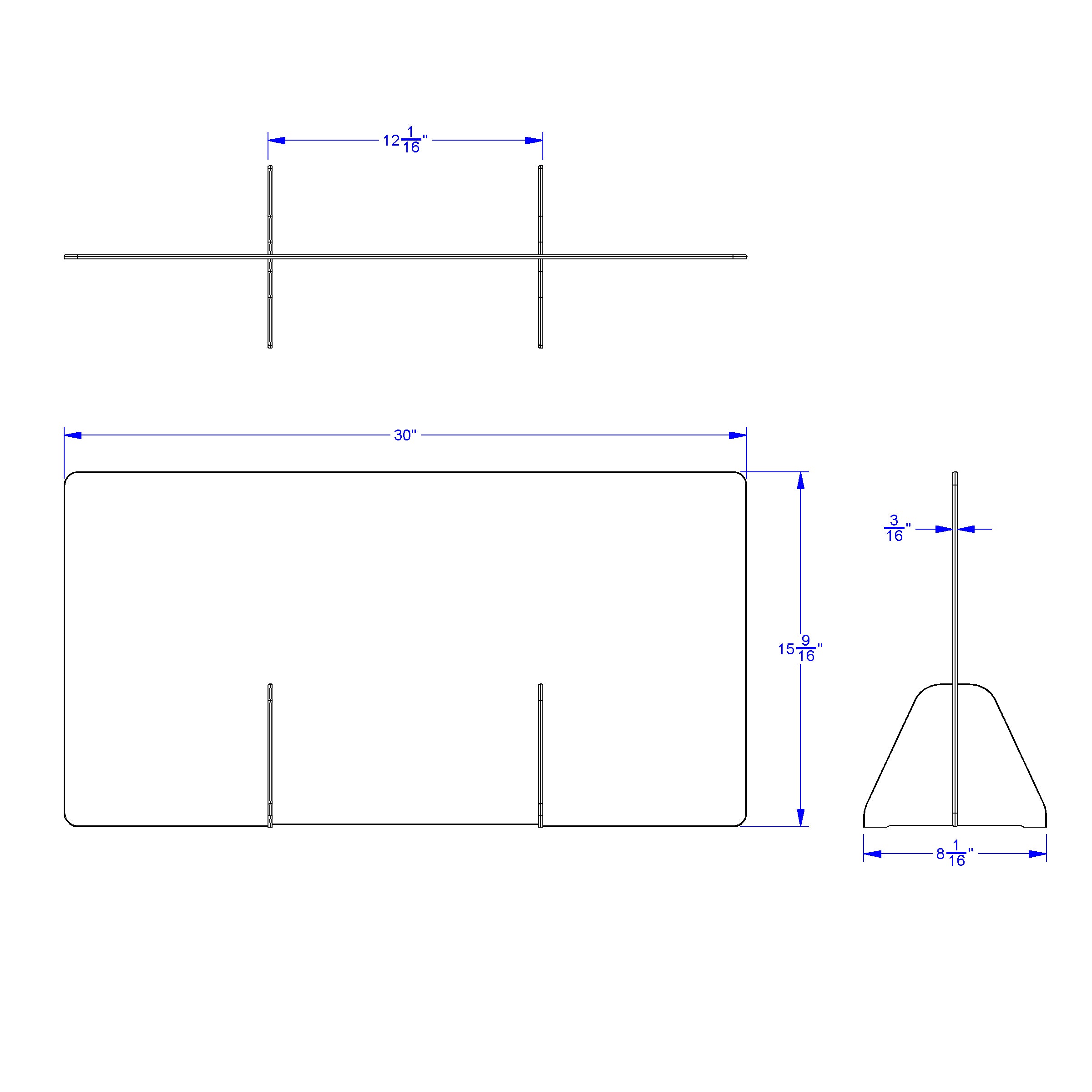 Jonti-Craft® See-Thru Table Divider Shields - 2 Station - 30" x 8" x 16"