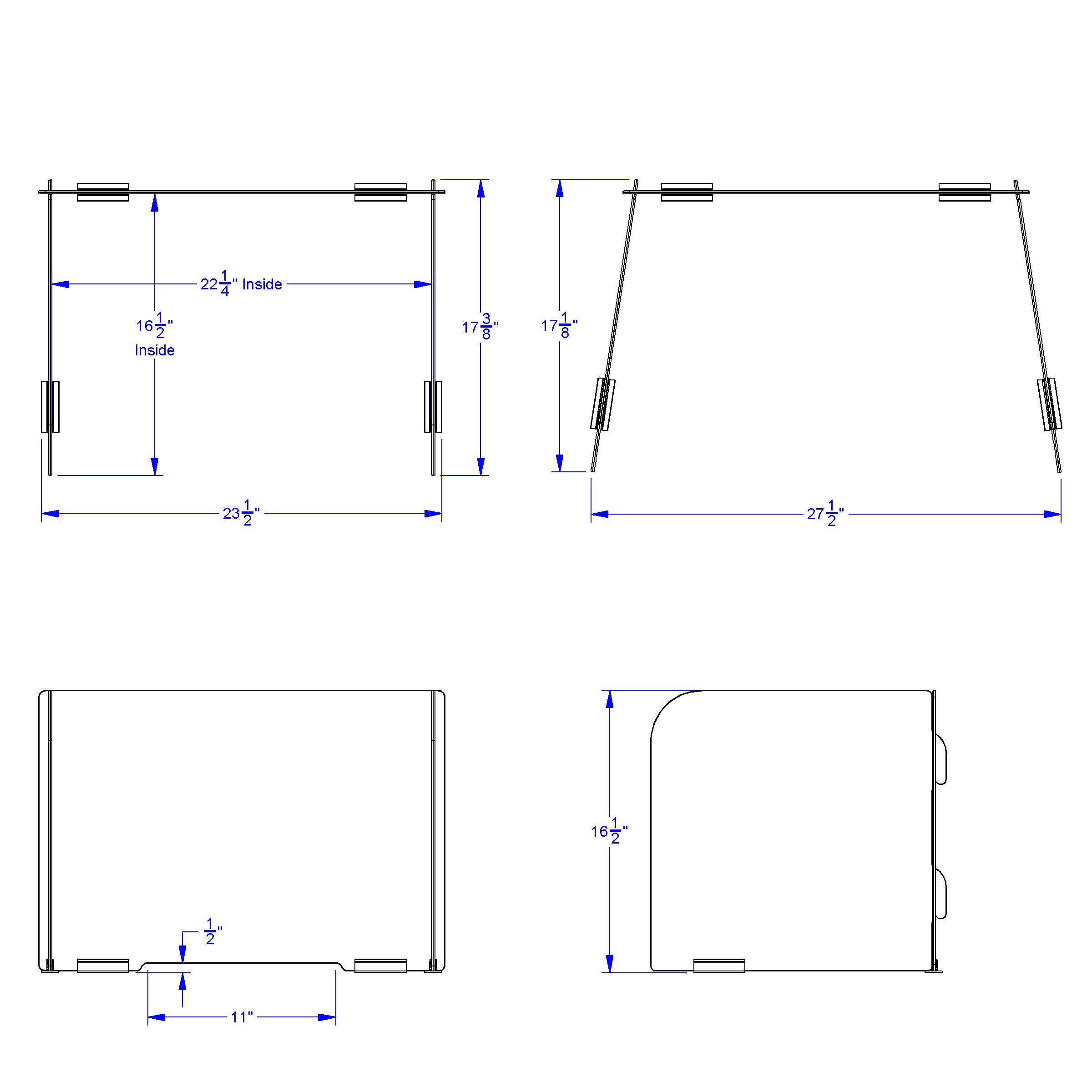 Jonti-Craft® See-Thru Student Desktop Shield -16.5" High