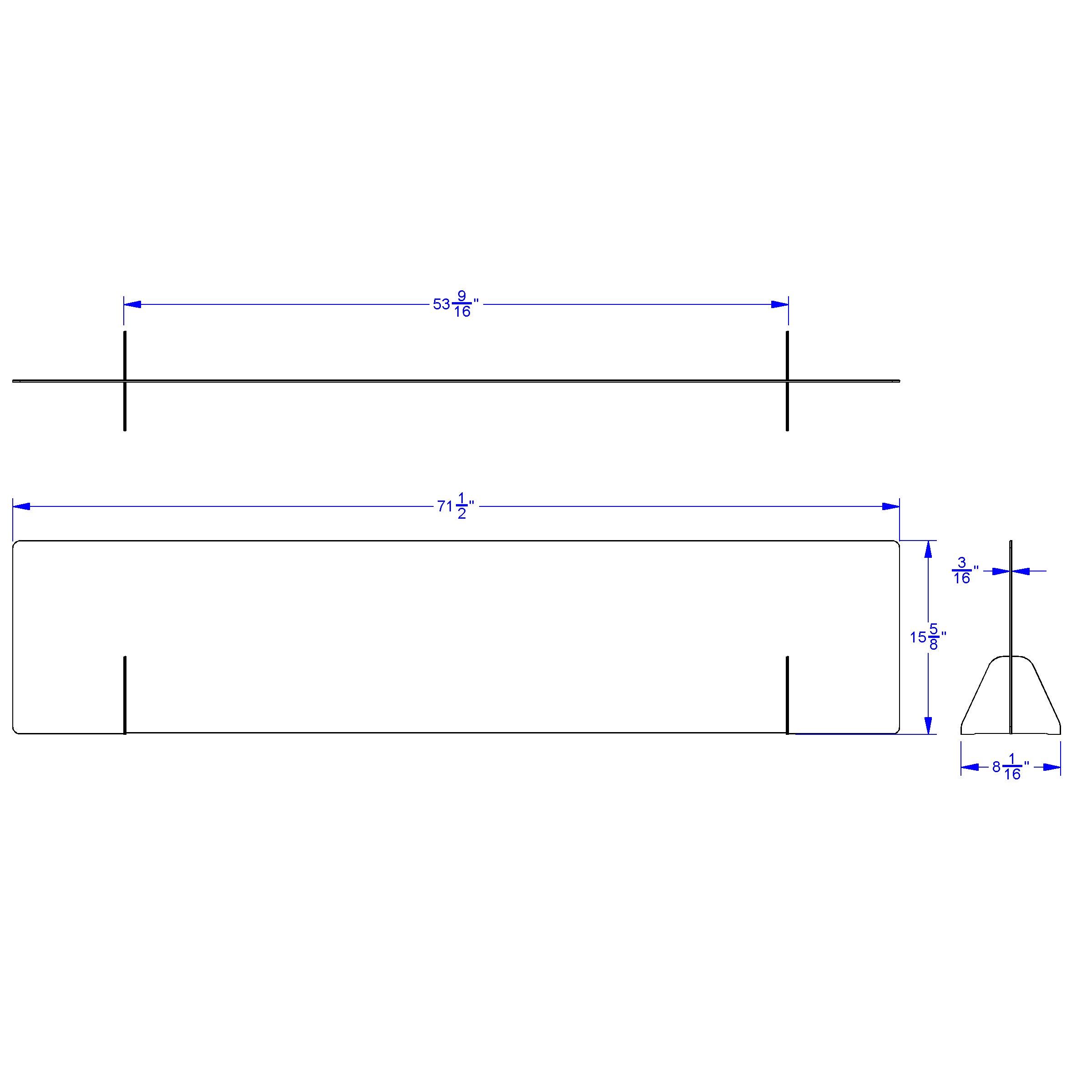 Jonti-Craft® See-Thru Table Divider Shields - Center Divider - 71.5" x 8" x 16"