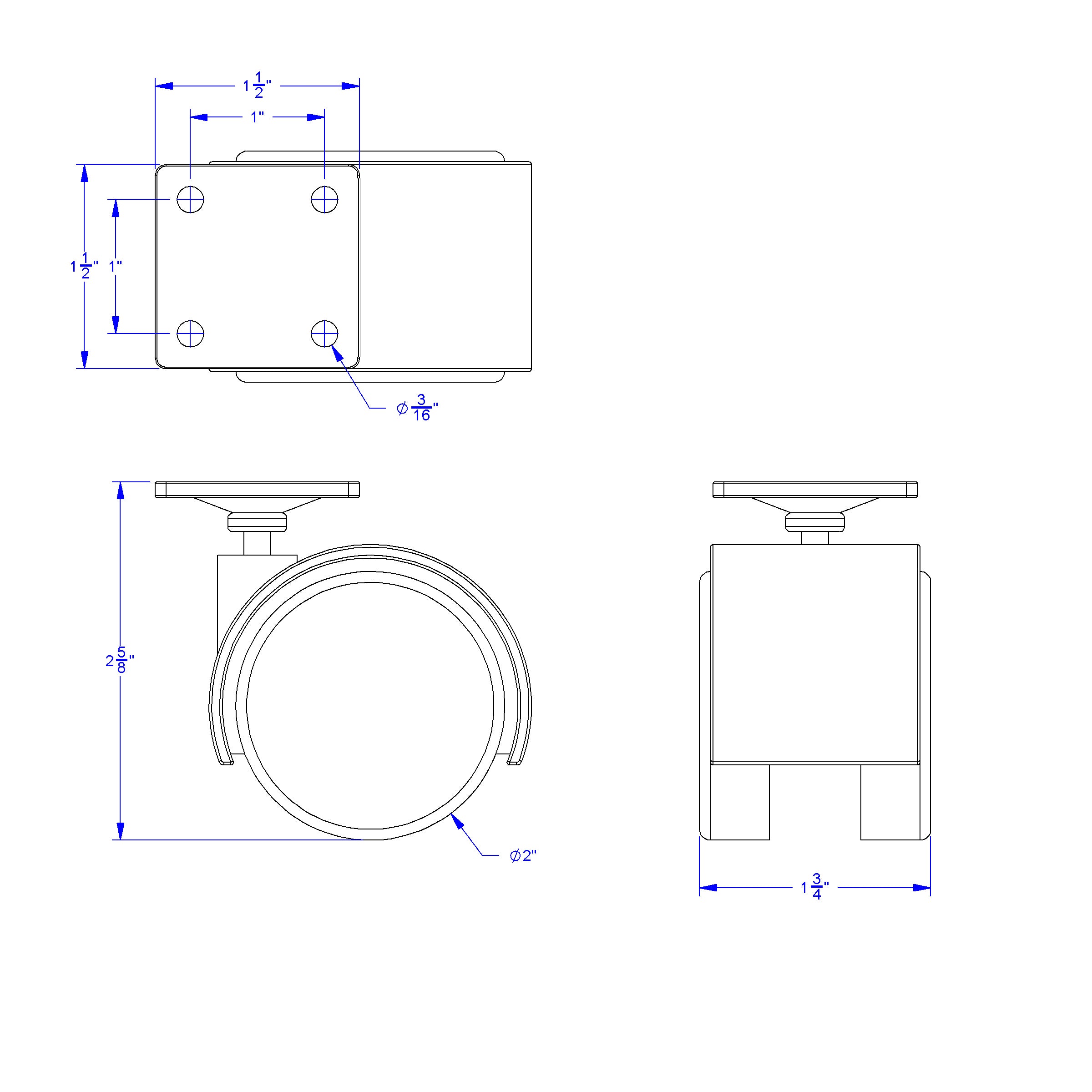 Young Time® Caster Kit - A