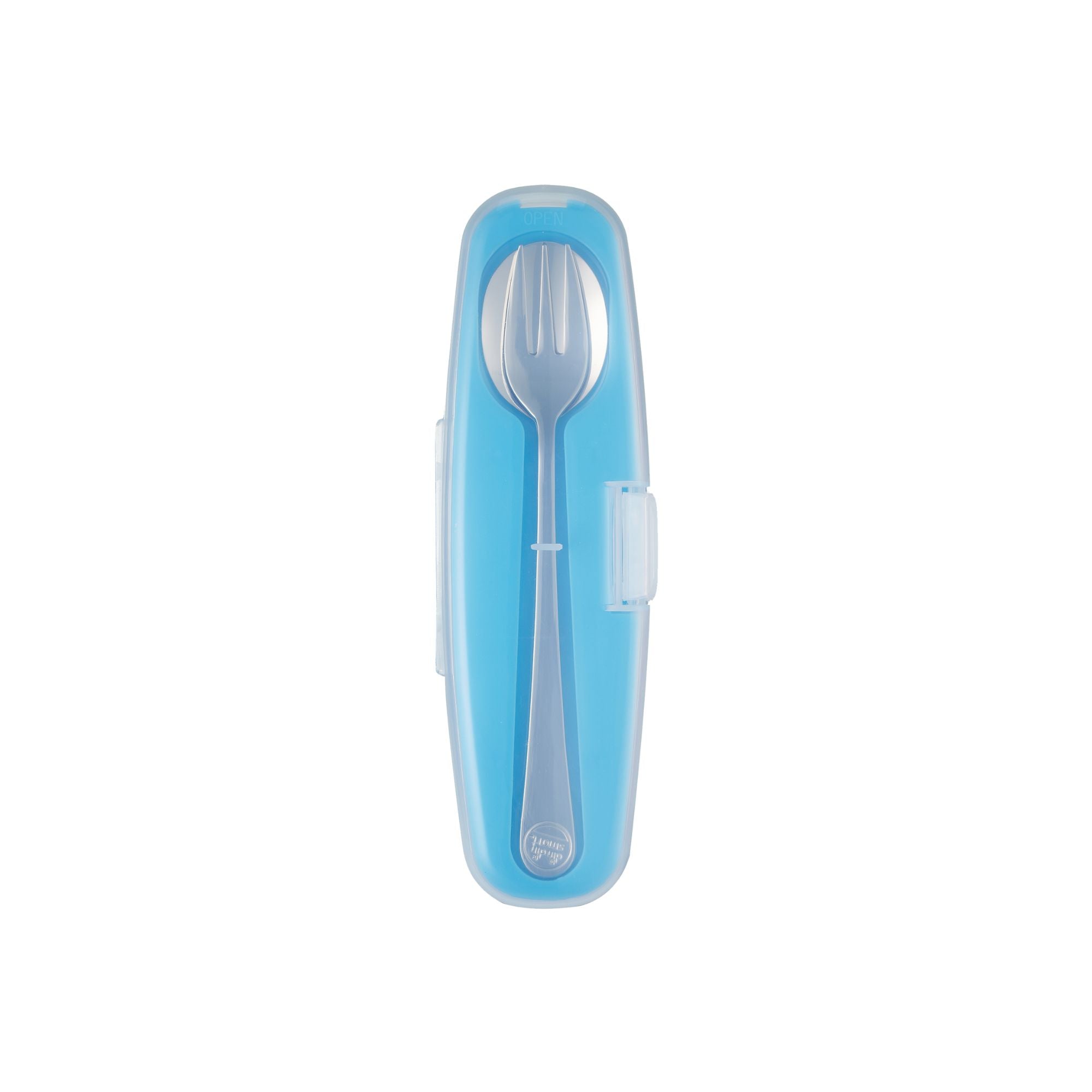 Din Din Smart Stainless Spoon & Fork Set /Blue