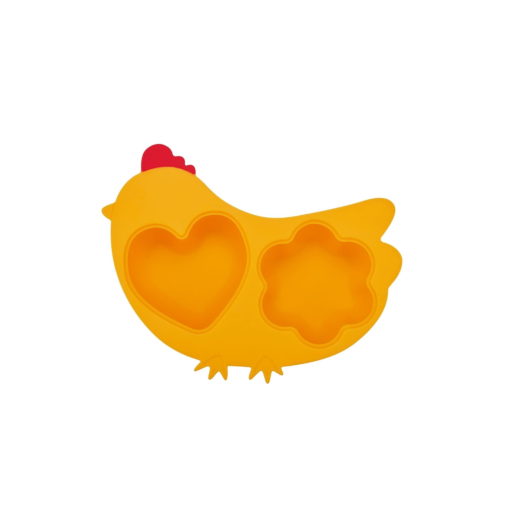 Silicone Steamer w/Lid - Chicken / Yellow