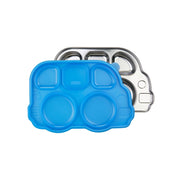 Din Din Smart Divided Stainless Platter with Lid /Blue