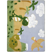 Dino Fun 5'4" x 7'8" area rug in color Multi