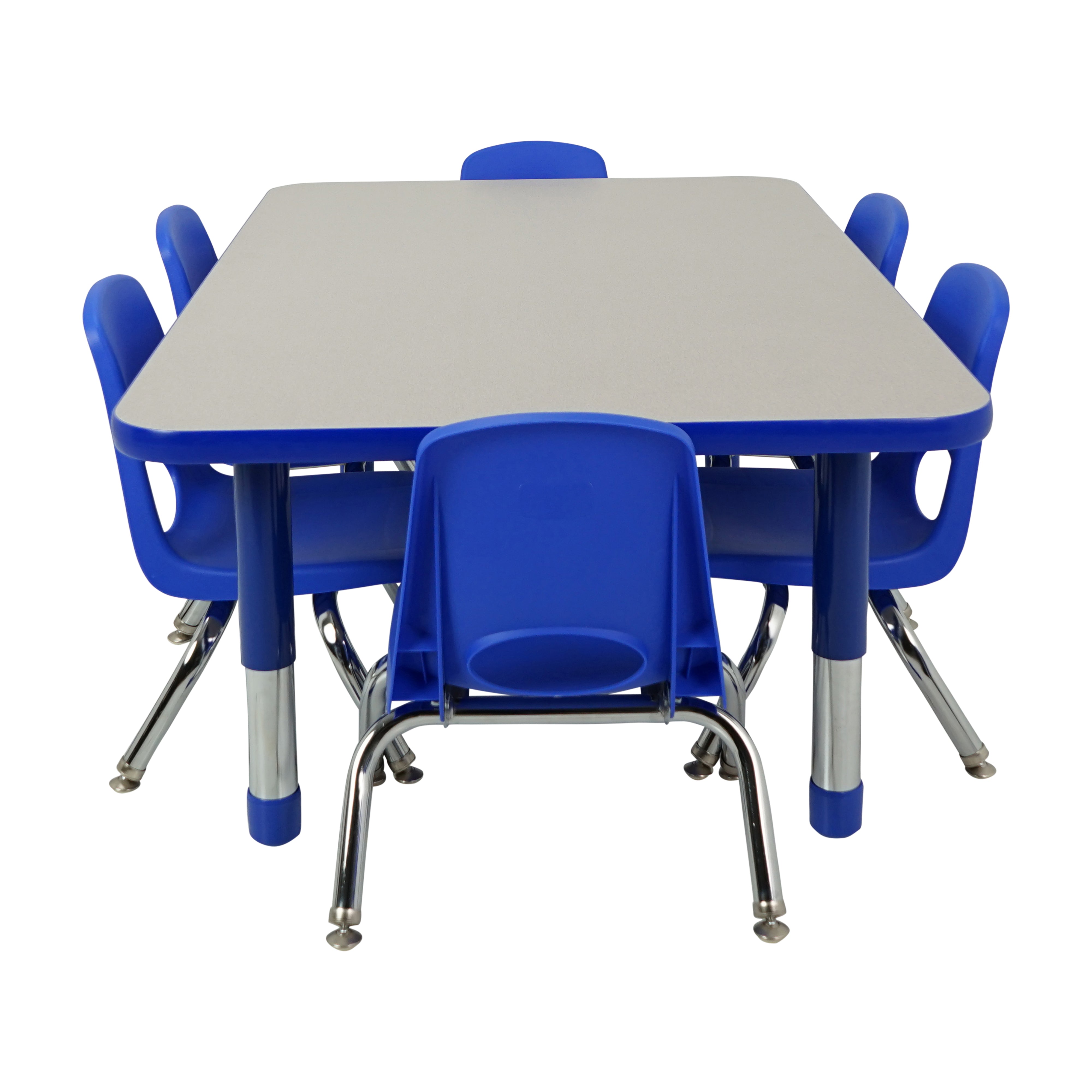 8" Stack Chair with Swivel Glides - Blue