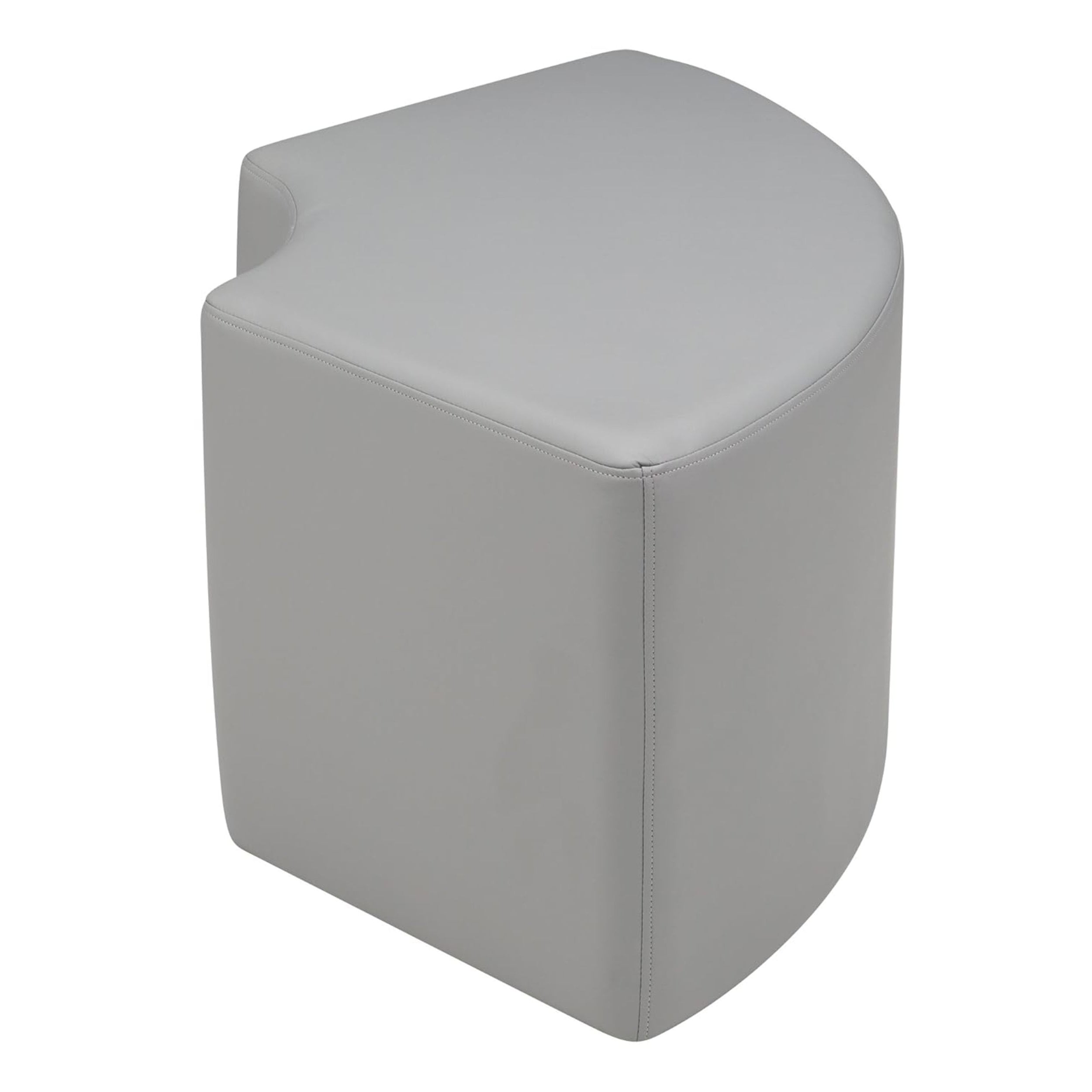 Pro Series Upholstered Quarter Circle Ottoman 18" Height - Gray
