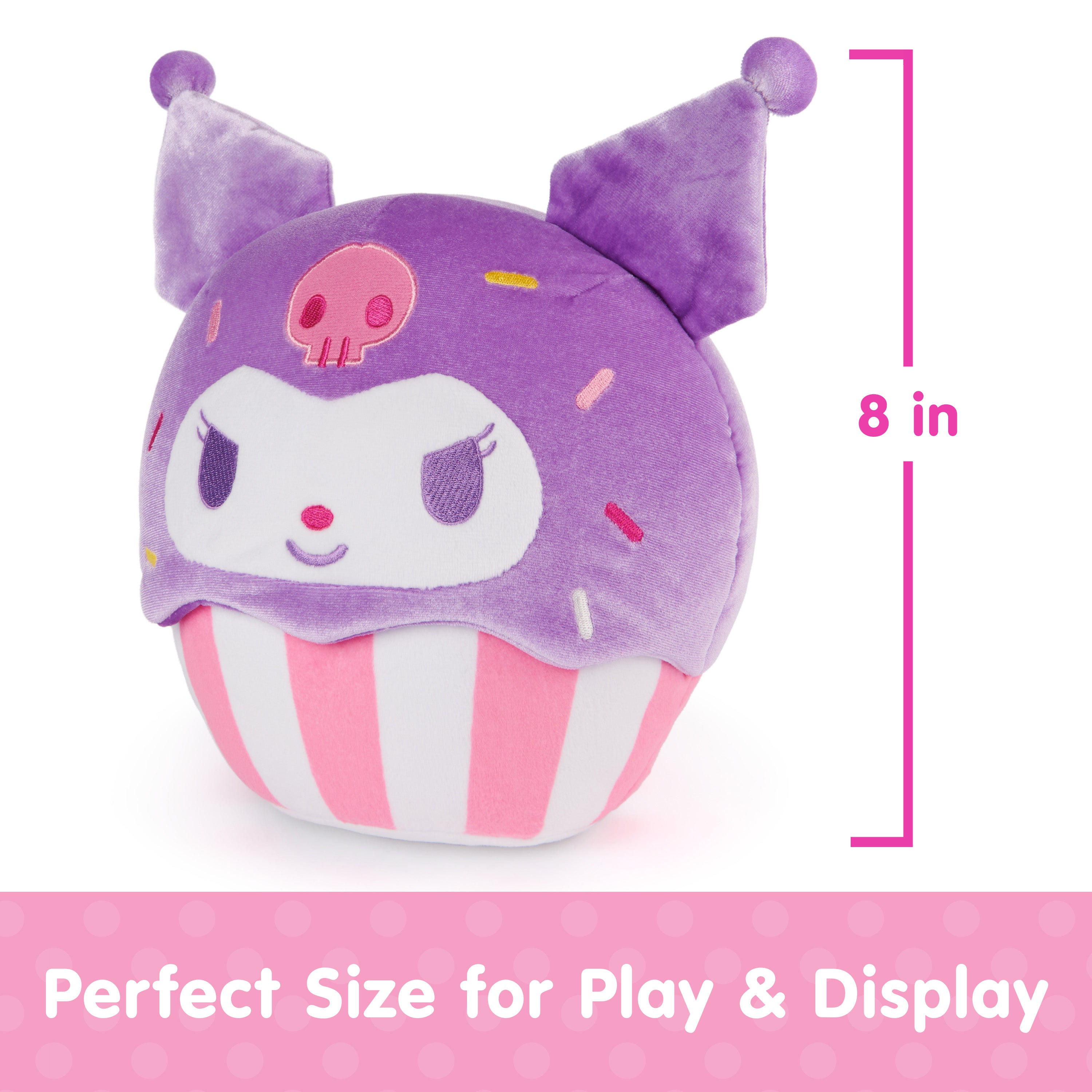 GUND Sanrio Hello Kitty and Friends Kuromi Cupcake Plush, Stuffed Animal for Ages 1 and Up, Purple/White, 8”