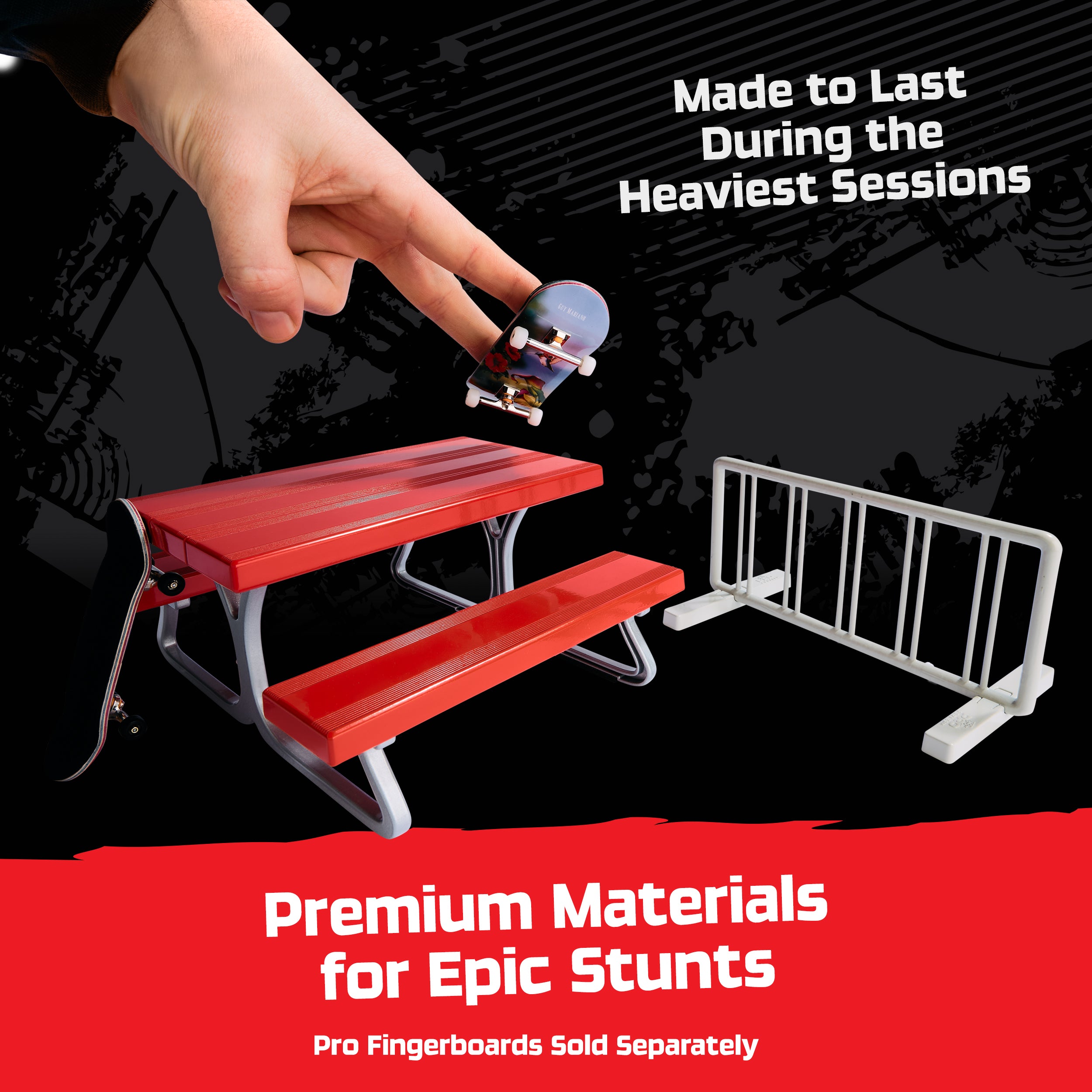 Tech Deck, Pro Series Daily Grind Pack 2.0 with Picnic Table and Bike Rack; Kids Toys for Boys Ages 6 and up Mini Fingerboard Sold Separately