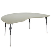 48" x 72" Kidney La Madera Activity Table with Standard Legs - Asian Sand/Black