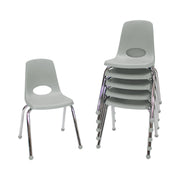 16" Stack Chair with Ball Glides - Light Gray