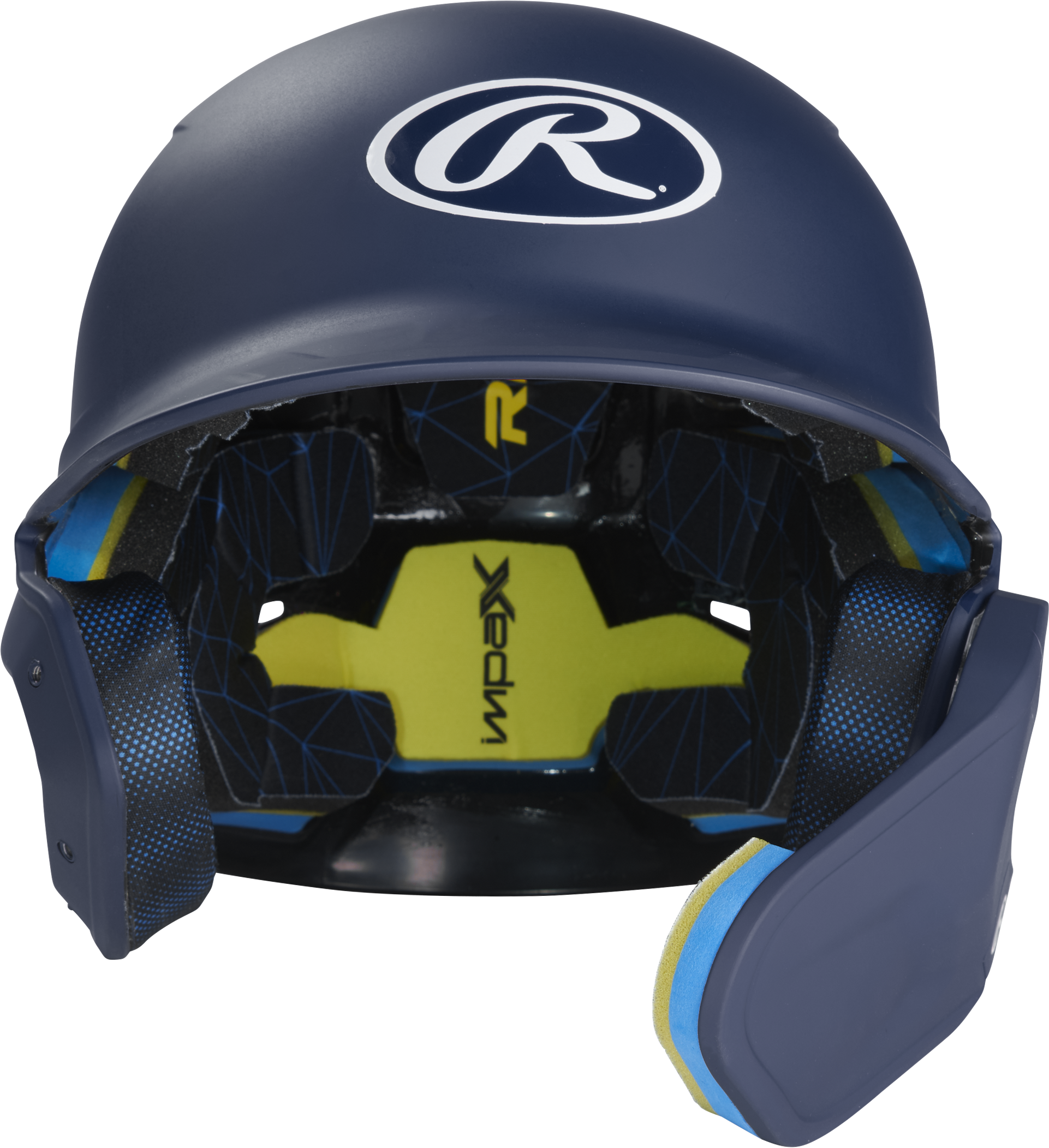 Rawlings Mach Adjust With Rhb Extension Matte Senior Batting Helmet - Navy