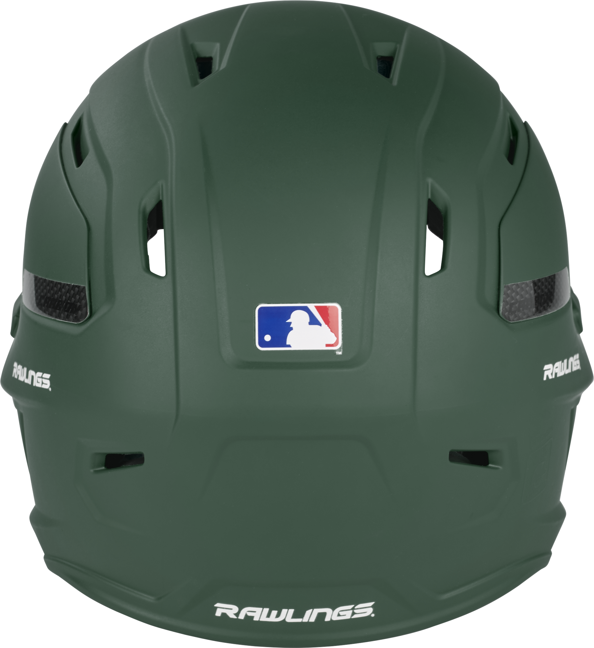 Rawlings Mach Carbon Adult 1-Tone Baseball Helmet - Small - Dark Green