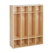 Streamline 4-Section Coat Locker - Natural
