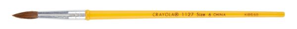 Crayola Camel Hair Watercolor Paint Brush, Size 6, Round Paintbrush, Art Supplies