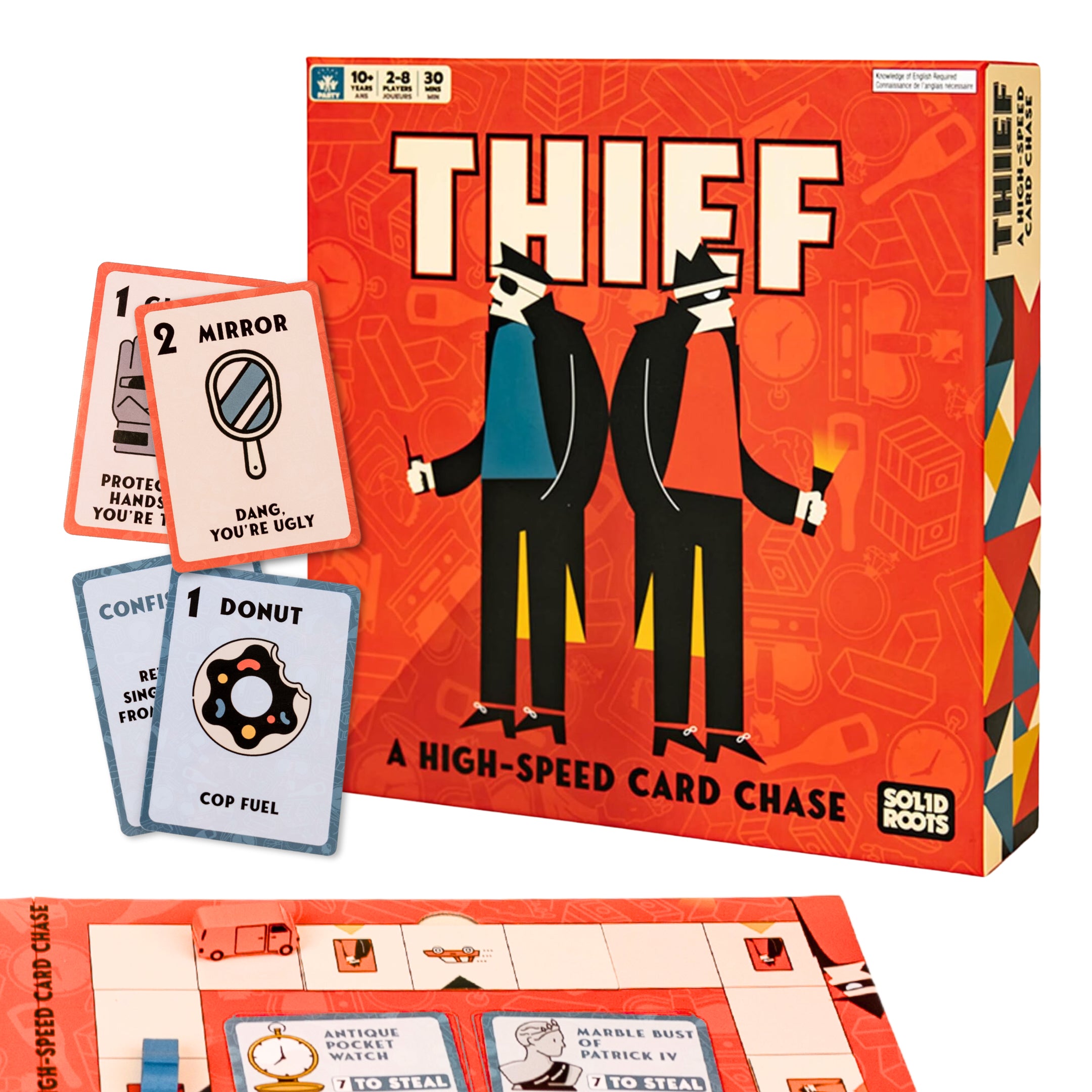 Spin Master Games, SolidRoots Thief, High-Speed Card Game from the Makers of Mind The Gap, for Friendsgiving, Family Parties, Birthdays & More, 2-8 Players, for Ages 10 & Up