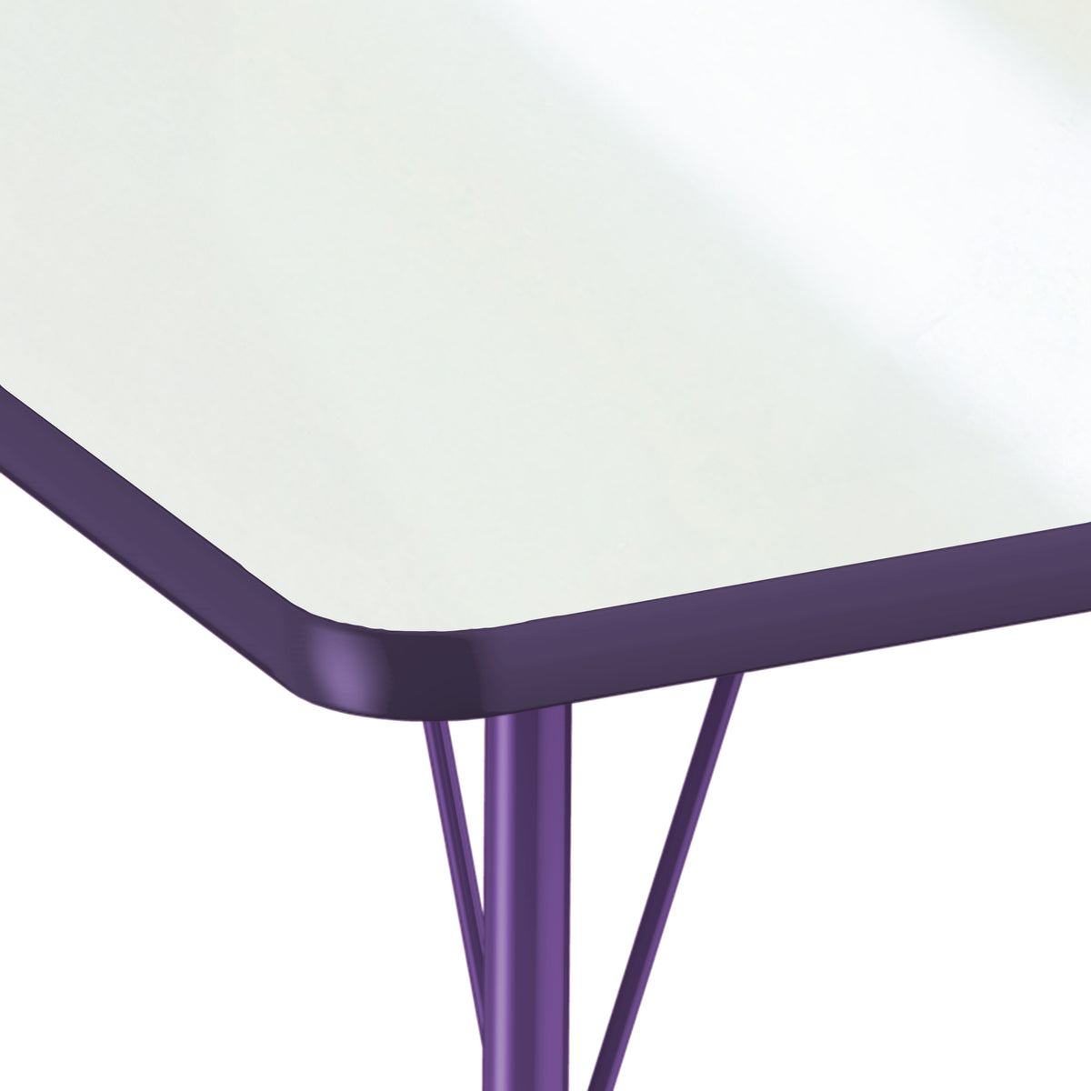 48" Round Dry-Erase Activity Table with Adjustable Standard Swivel Glide Legs - Whiteboard/Eggplant/Purple