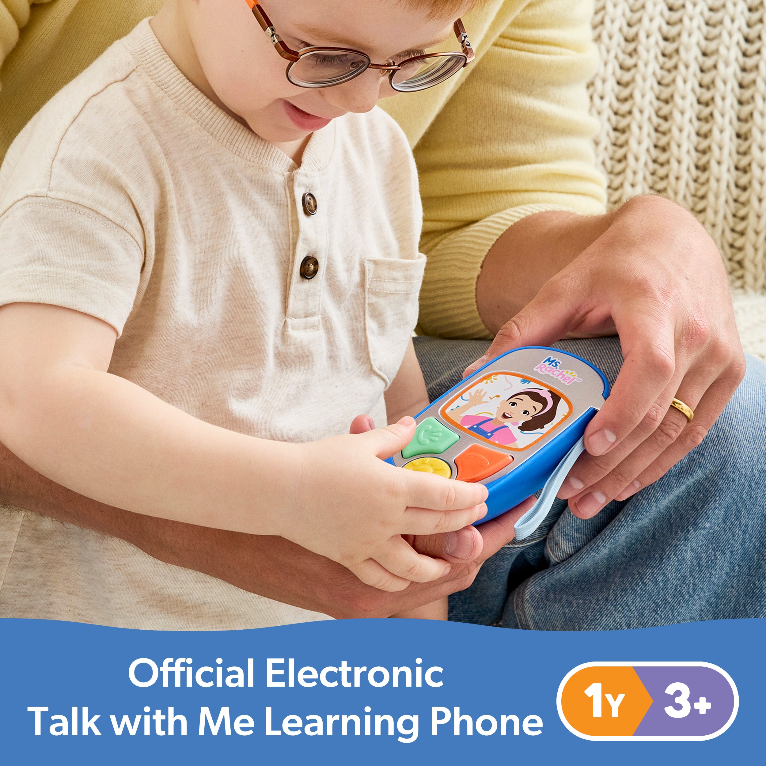 Ms. Rachel Official Electronic Talk with Me Learning Phone with Conversational Phrases, Educational Toys & Toddler Toys for Girls & Boys Ages 1-3+