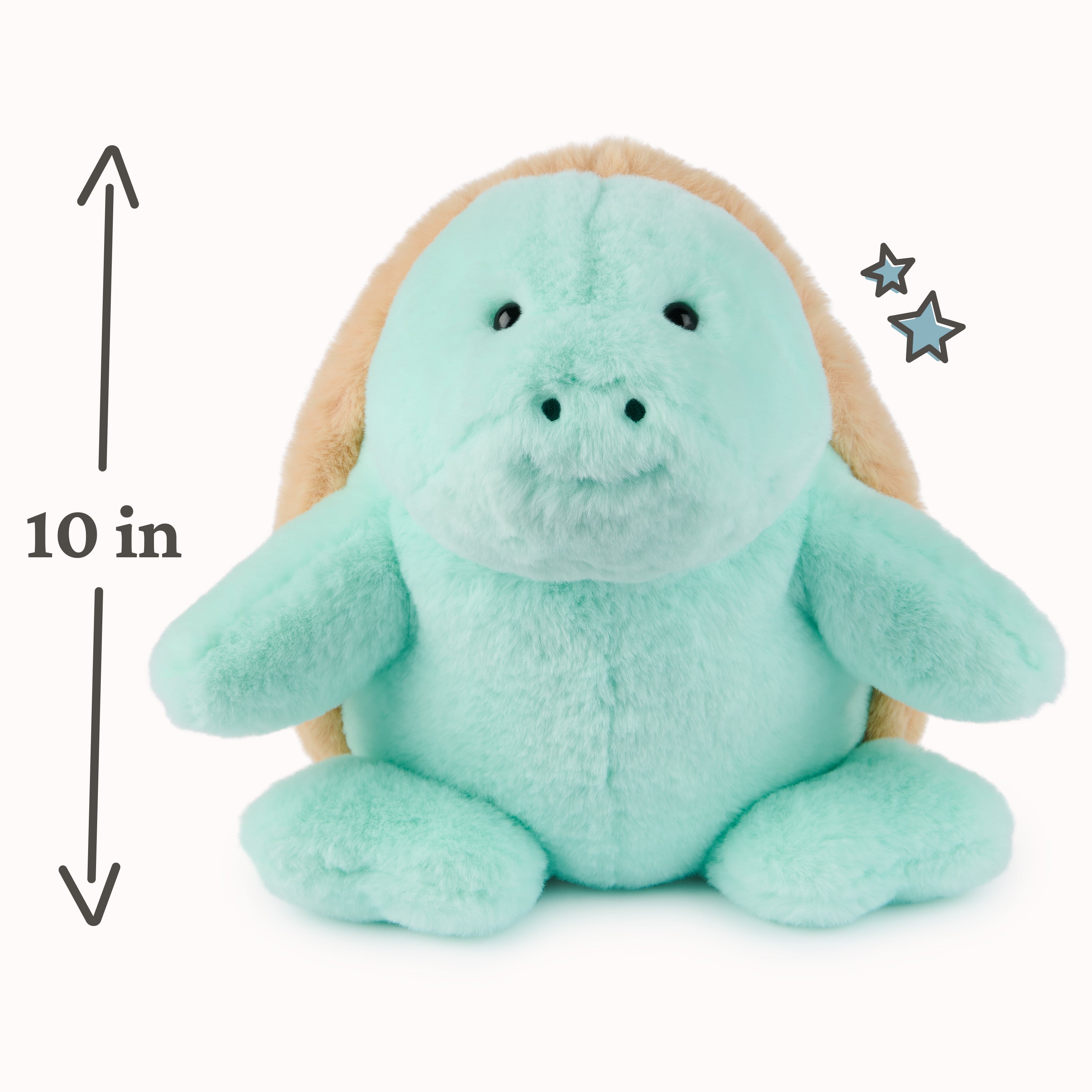 GUND Sprout Sea Turtle Plush, Premium Stuffed Animal for Ages 1 and Up, Green/Brown, 10”