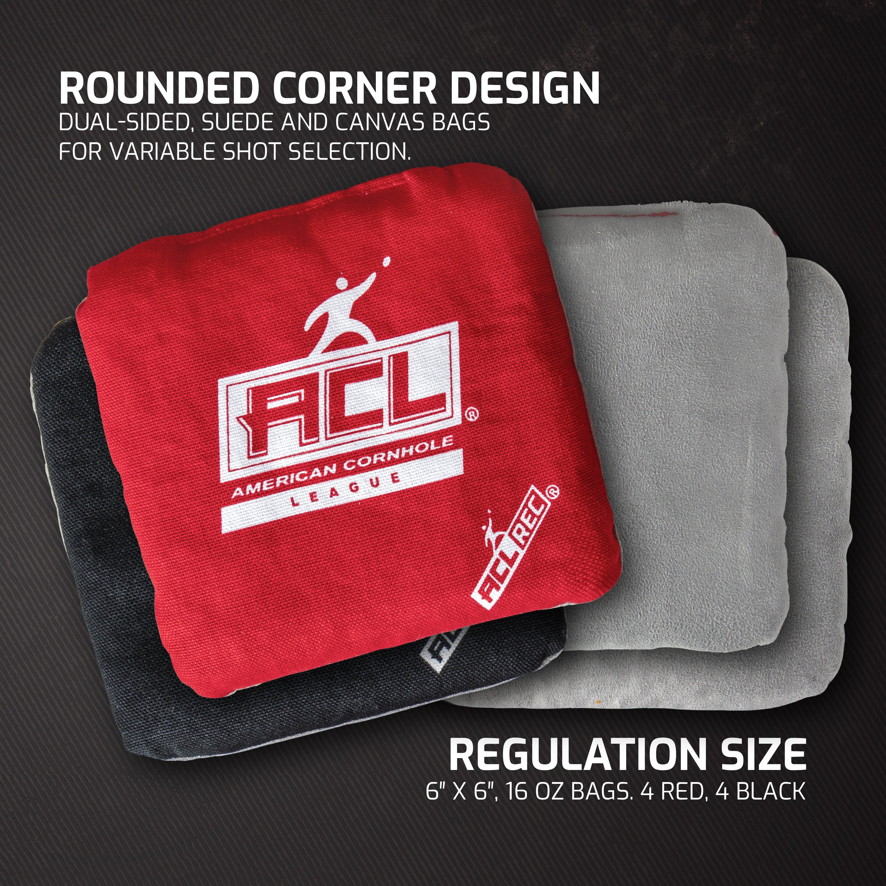 Victory Tailgate REC Rounded Corner Stick-N-Slick Cornhole Bags