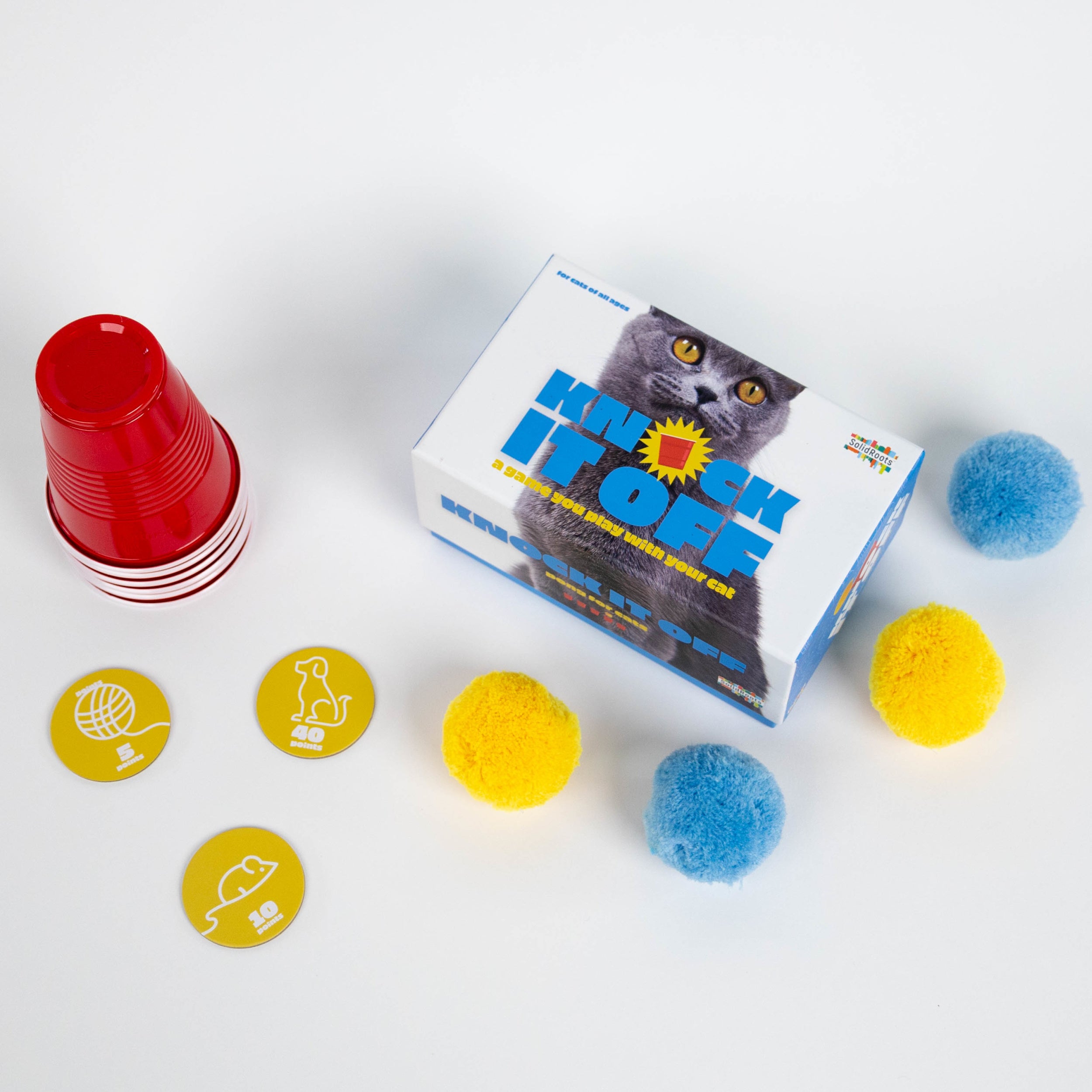 Spin Master Games, SolidRoots Knock it Off, The First and Only Game You Can Play With Your Cat