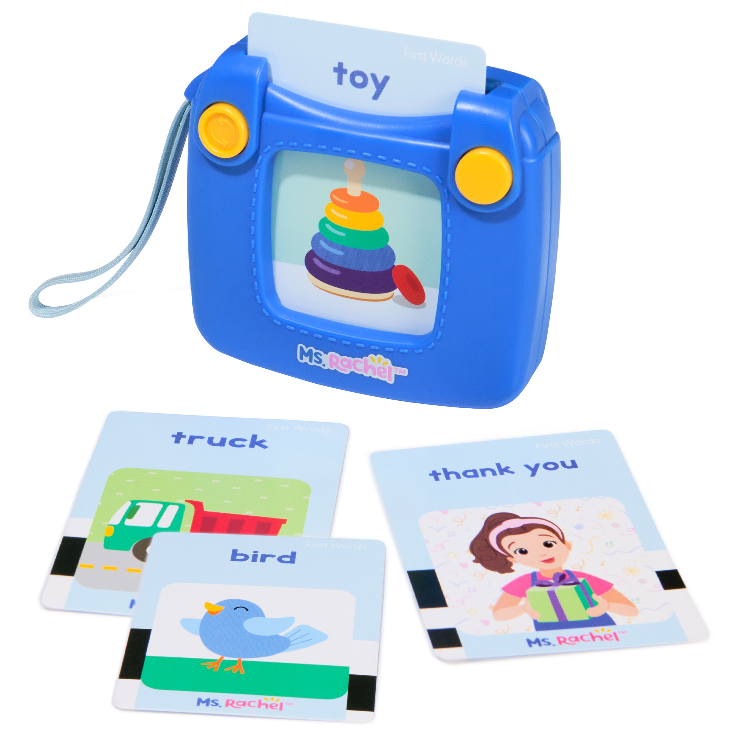 Ms. Rachel Official First Words Talking Flash Cards with Electronic Reader, 100 Words, Educational Toys & Toddler Toys for Girls & Boys Ages 1-2+