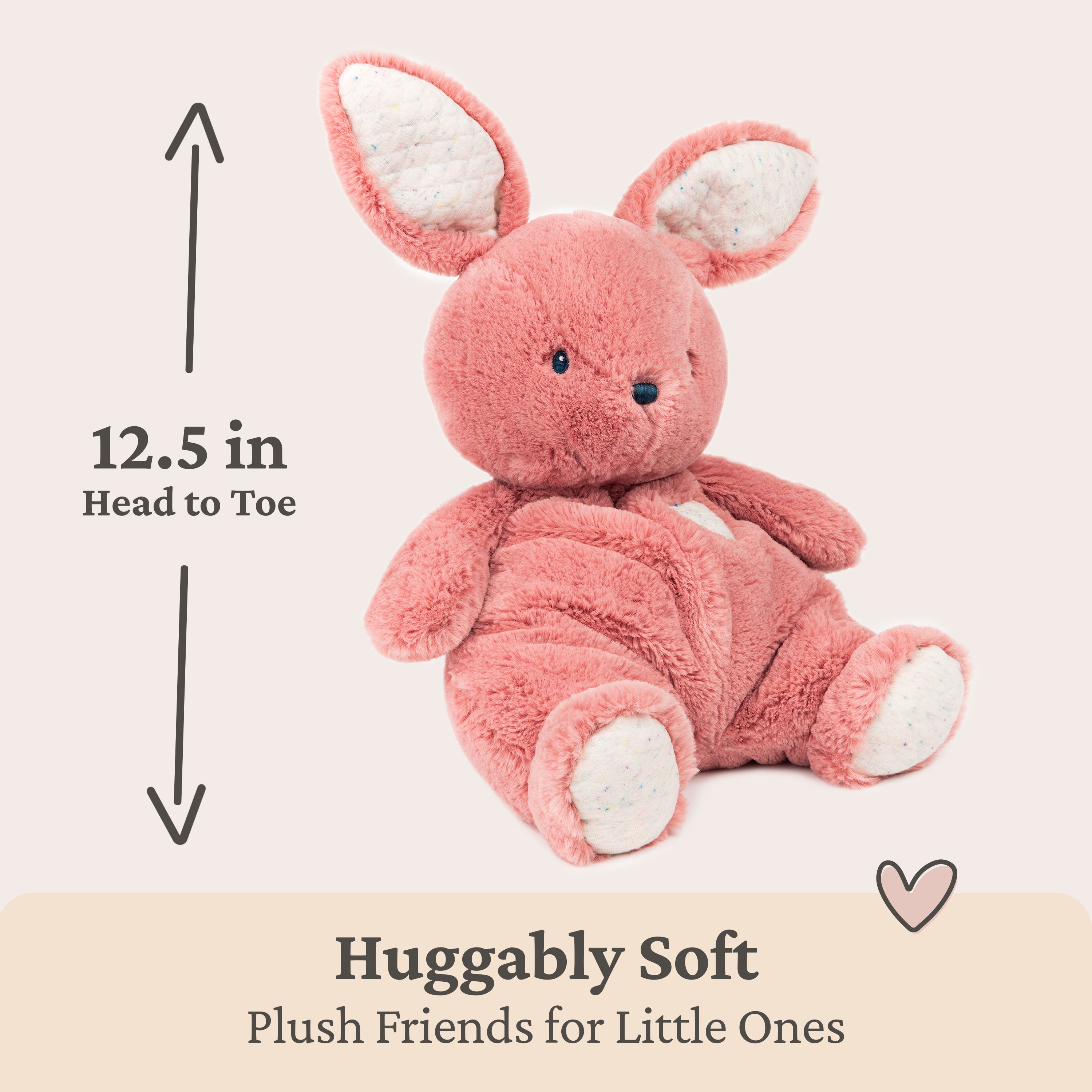 Baby GUND Oh So Snuggly Bunny Stuffed Animal, Bunny Toddler Toy, Dusty Rose Pink, 12.5"