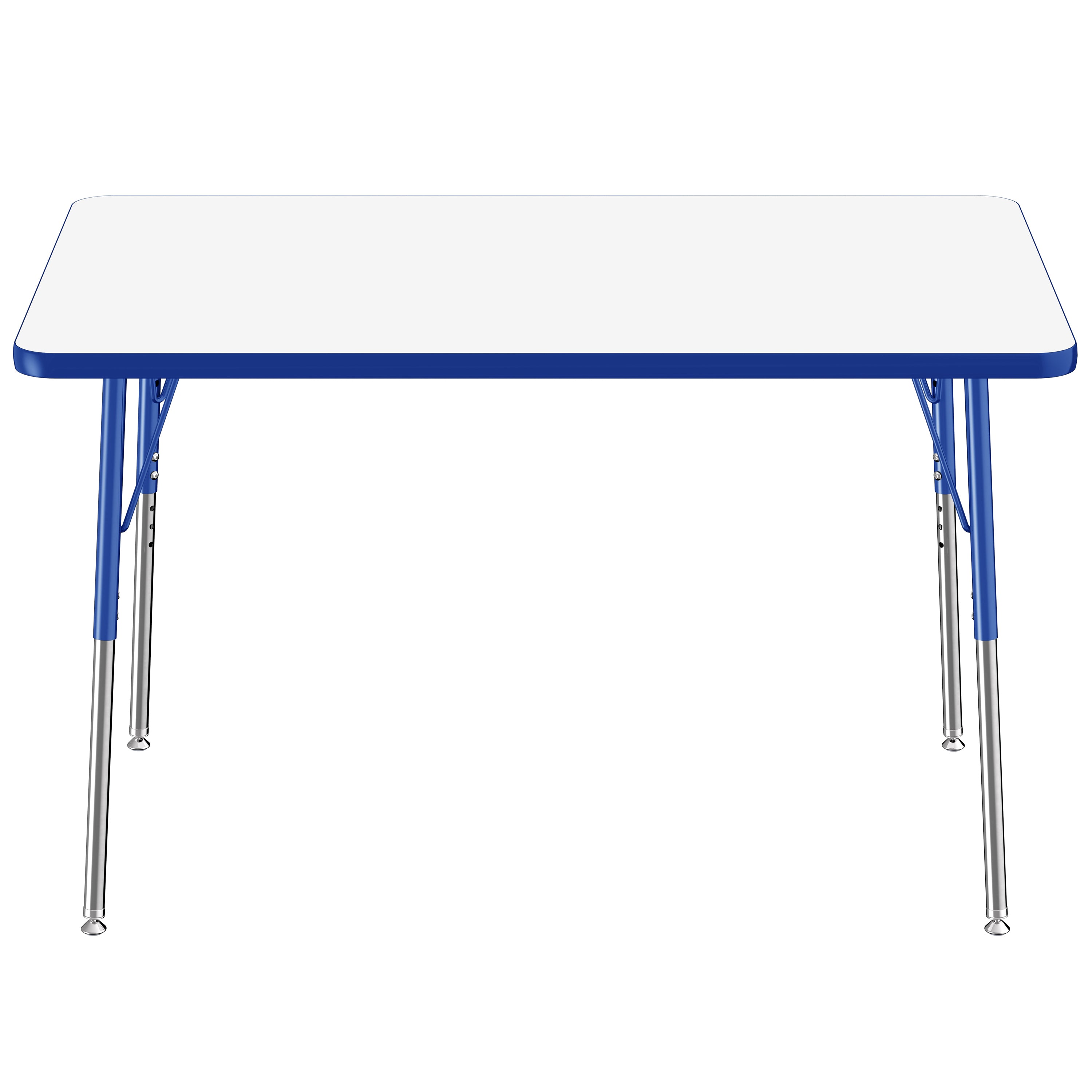 30" x 48" Rectangle Dry-Erase Activity Table with Adjustable Standard Swivel Glide Legs - Whiteboard/Blue