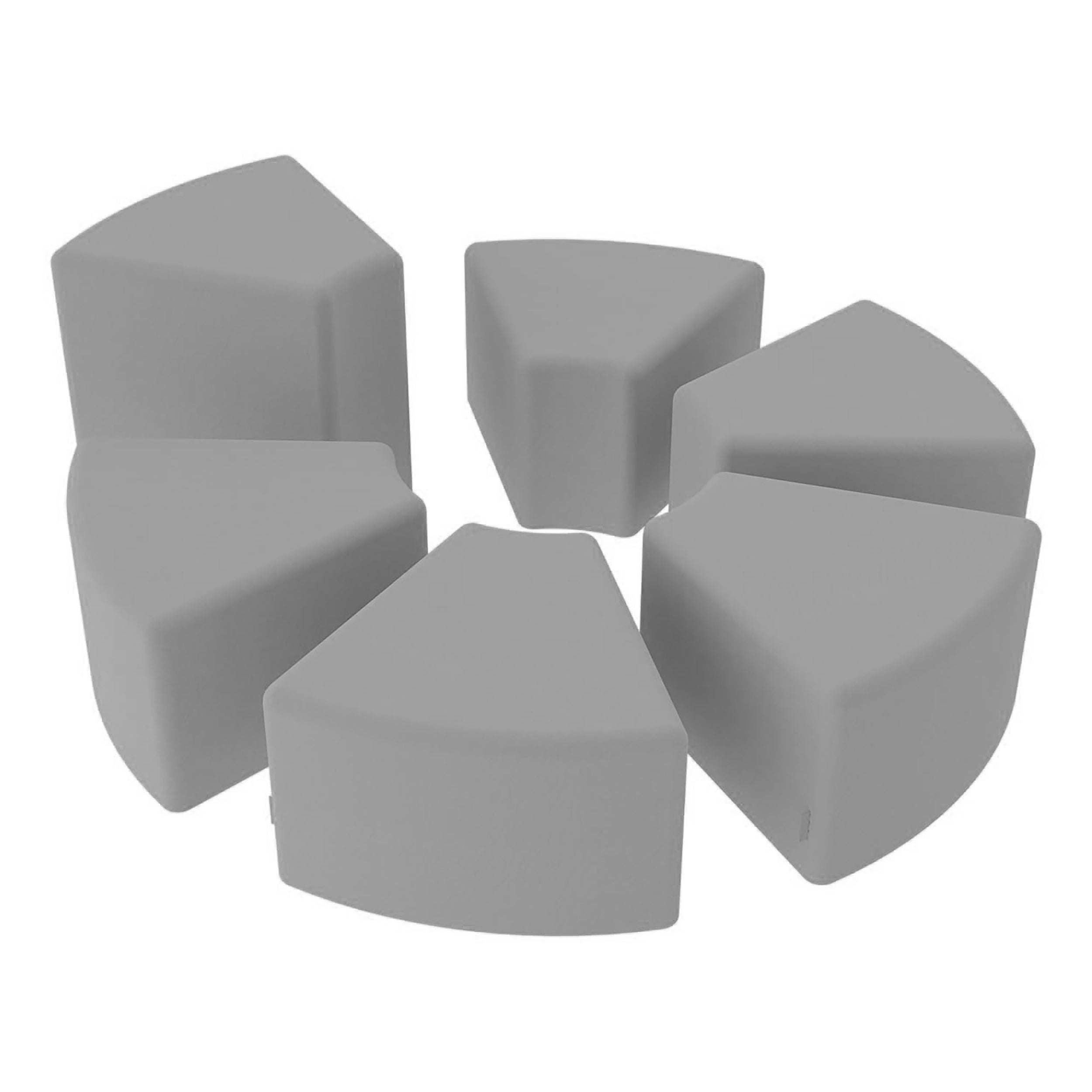 Pro Series Upholstered Wedge Ottoman 18" Height - Gray