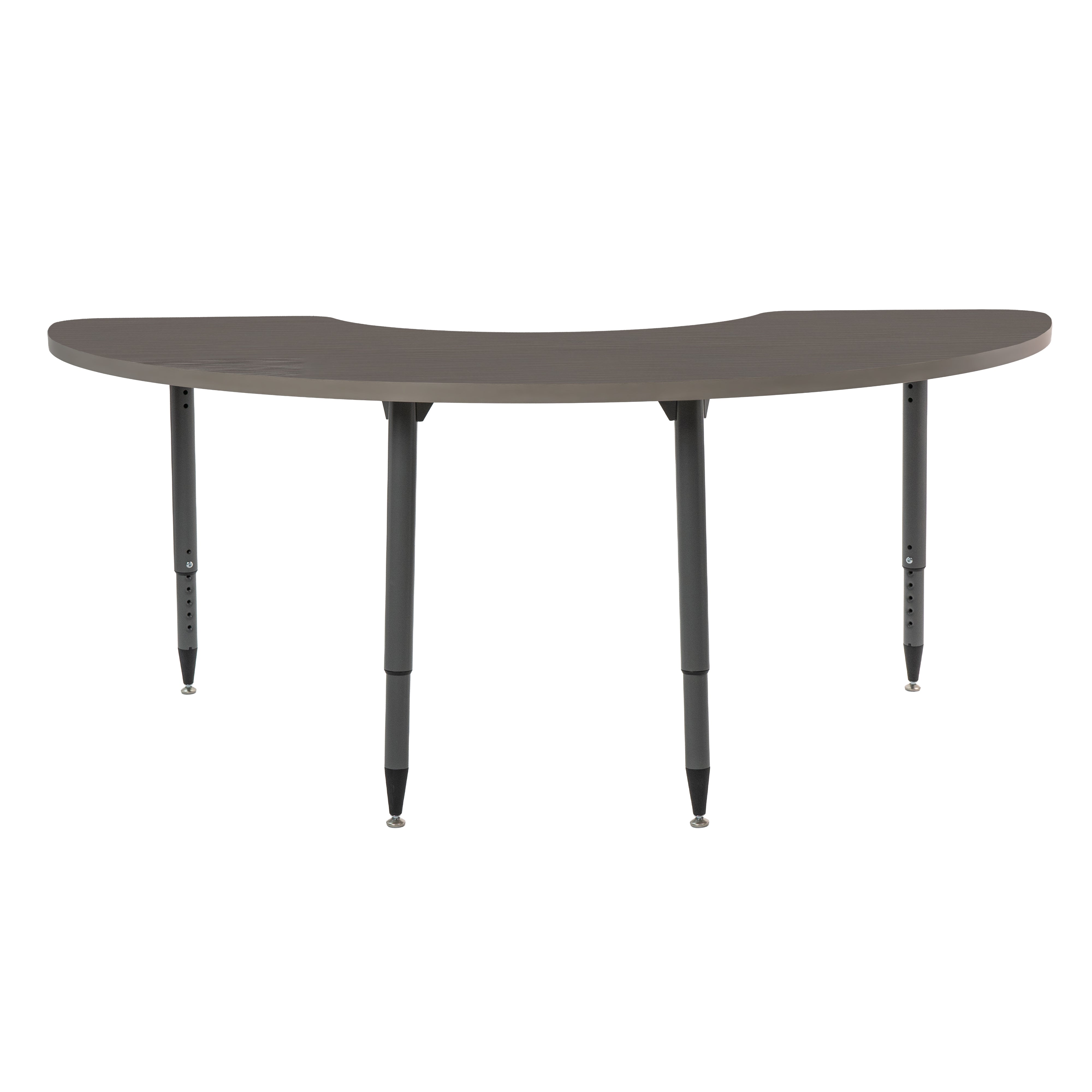 Adapte 36" x 72" Half Moon Thermofused Activity Table with Adjustable Tapered Legs - Cosmic Strandz/North Sea