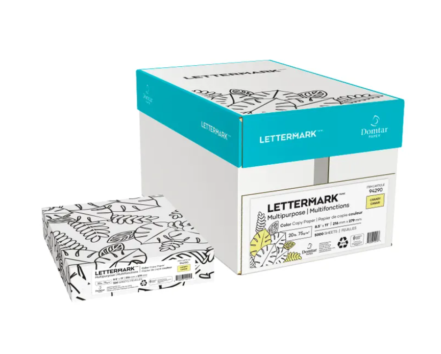 Canary Vellum Bristol Cardstock, 8.5" x 11", 67 lb, 250 Sheets/Ream