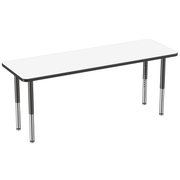 24" x 72" Rectangle Dry-Erase Activity Table with Adjustable Super Legs - Whiteboard/Black