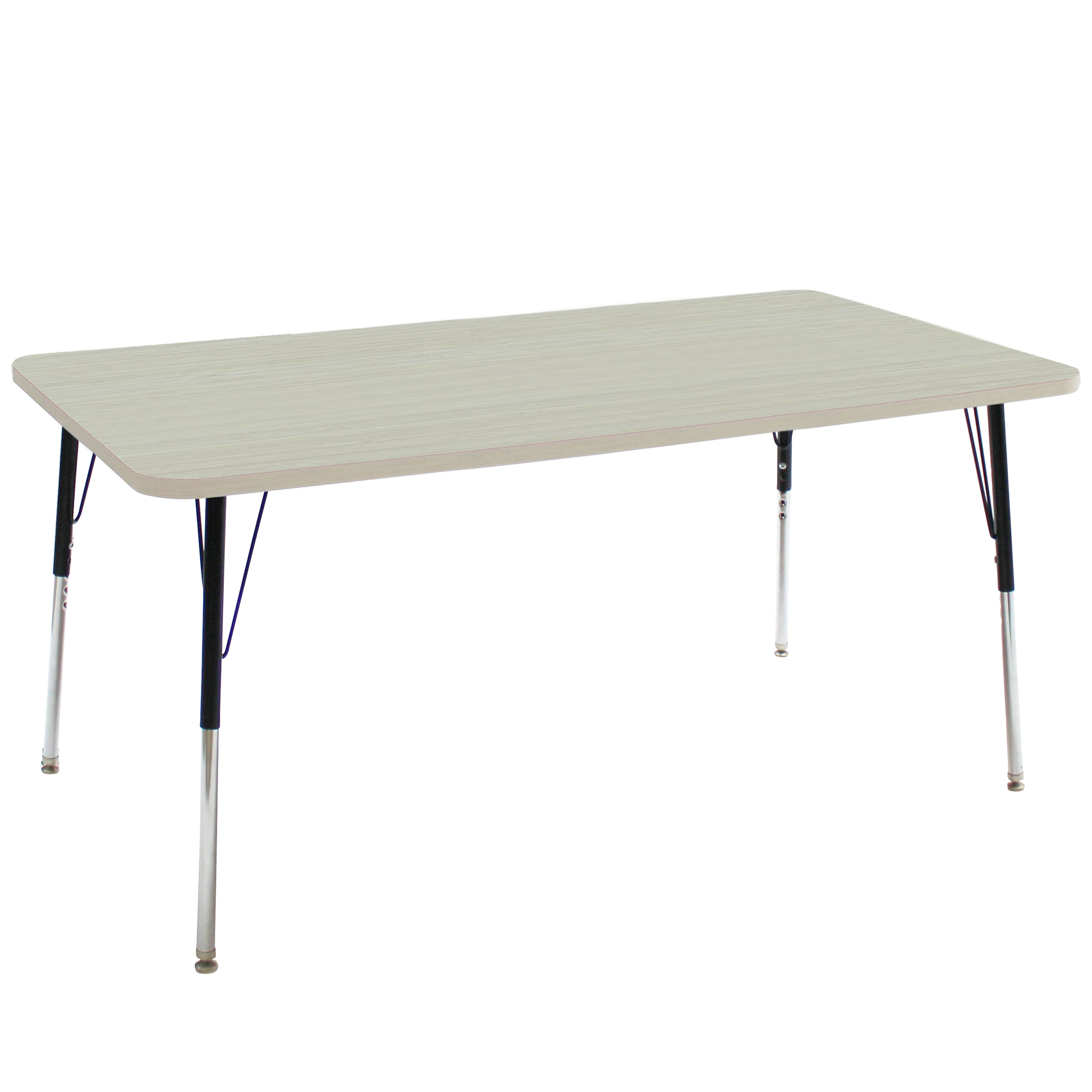 36" x 60" Rectangle La Madera Activity Table with Standard Legs - Asian Sand/Black