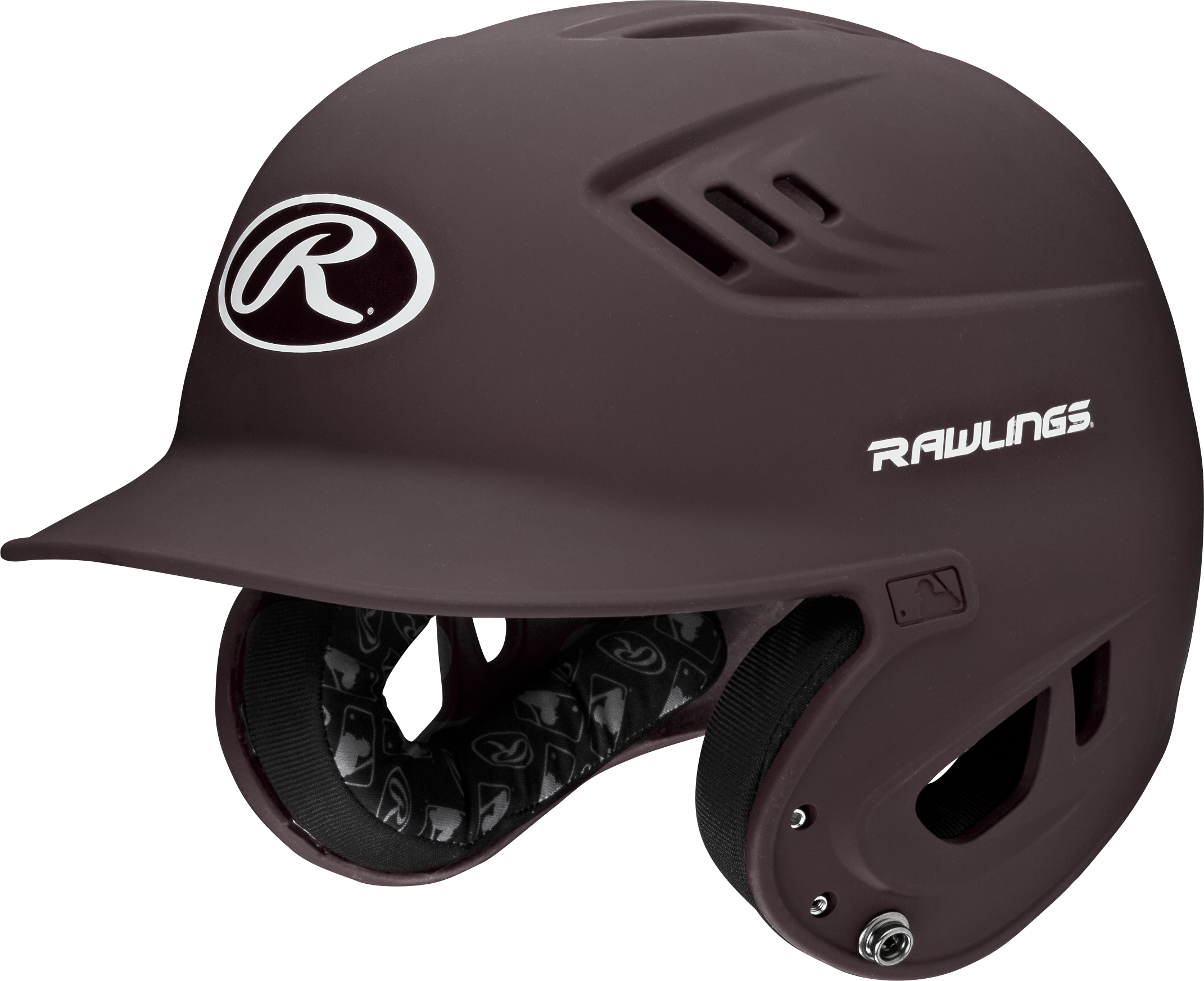 Rawlings R16 Matte Senior 1-Tone Baseball Helmet - Maroon