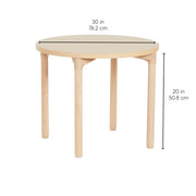 30" Round All-Purpose Activity Table with 20" Wood Legs