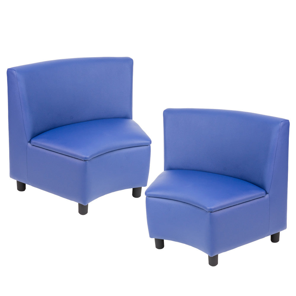 Kid Comfort Collective Modular Wedge Chairs, 2-Piece - Blue