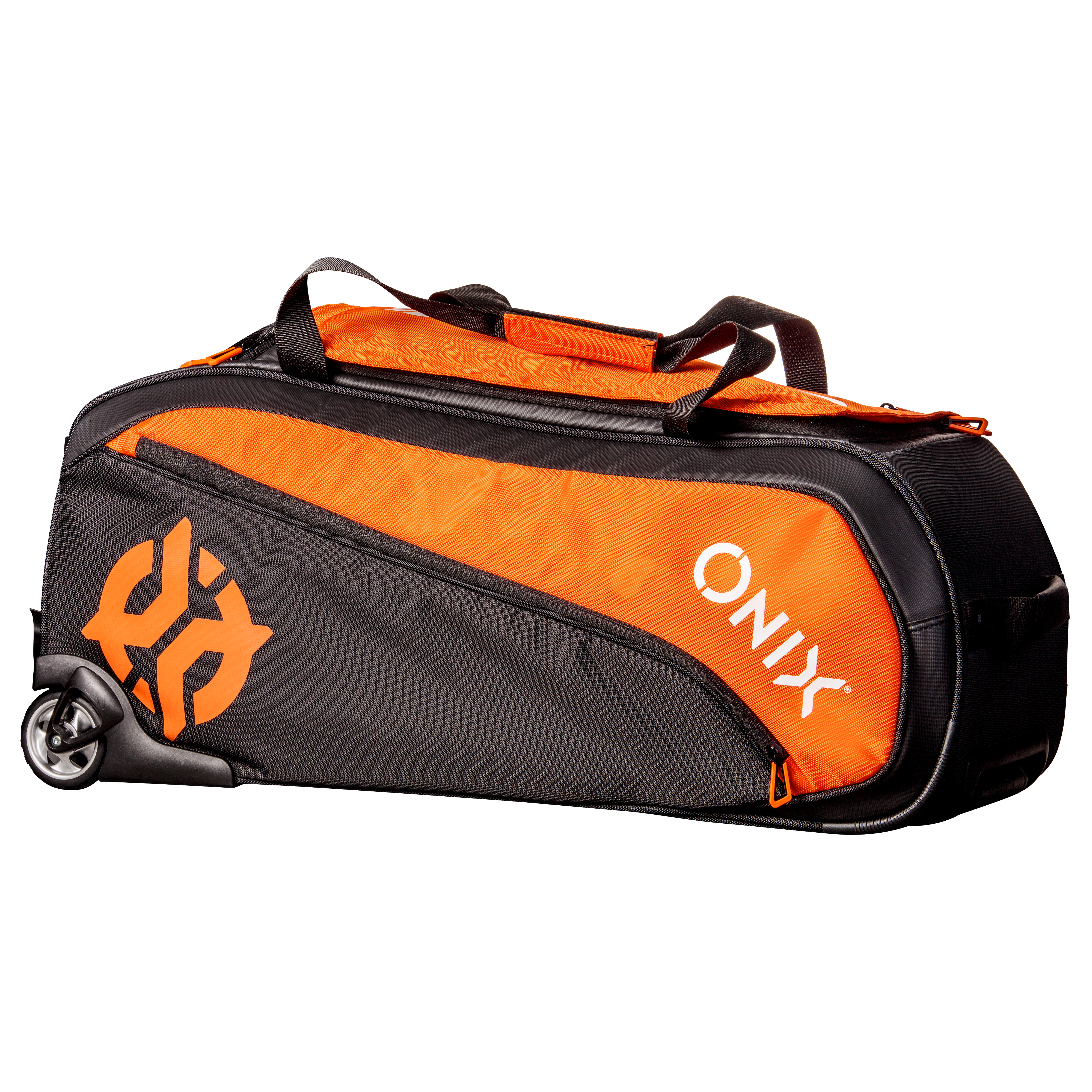 ONIX Pro Team Wheeled Duffel Bag — Orange/Black