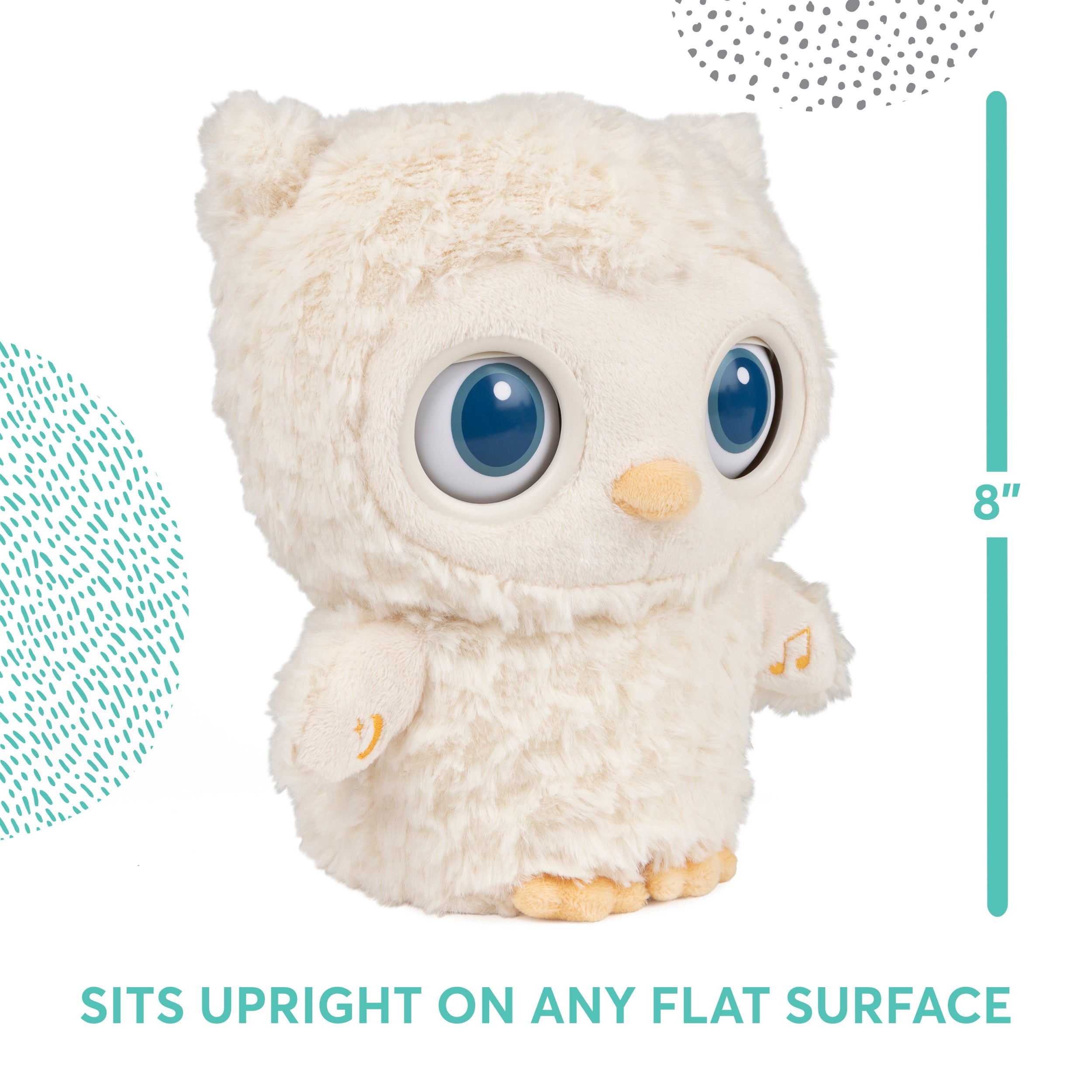 GUND Baby Sleepy Eyes Owl Bedtime Soother Plush Owl Stuffed Animal Night Light & Sound Machine for Baby Boys and Girls, 8”