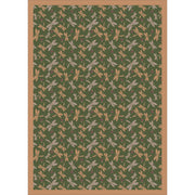 Dragonflies 7'8" x 10'9" area rug in color Green