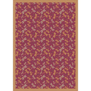 Dragonflies 3'10" x 5'4" area rug in color Rose